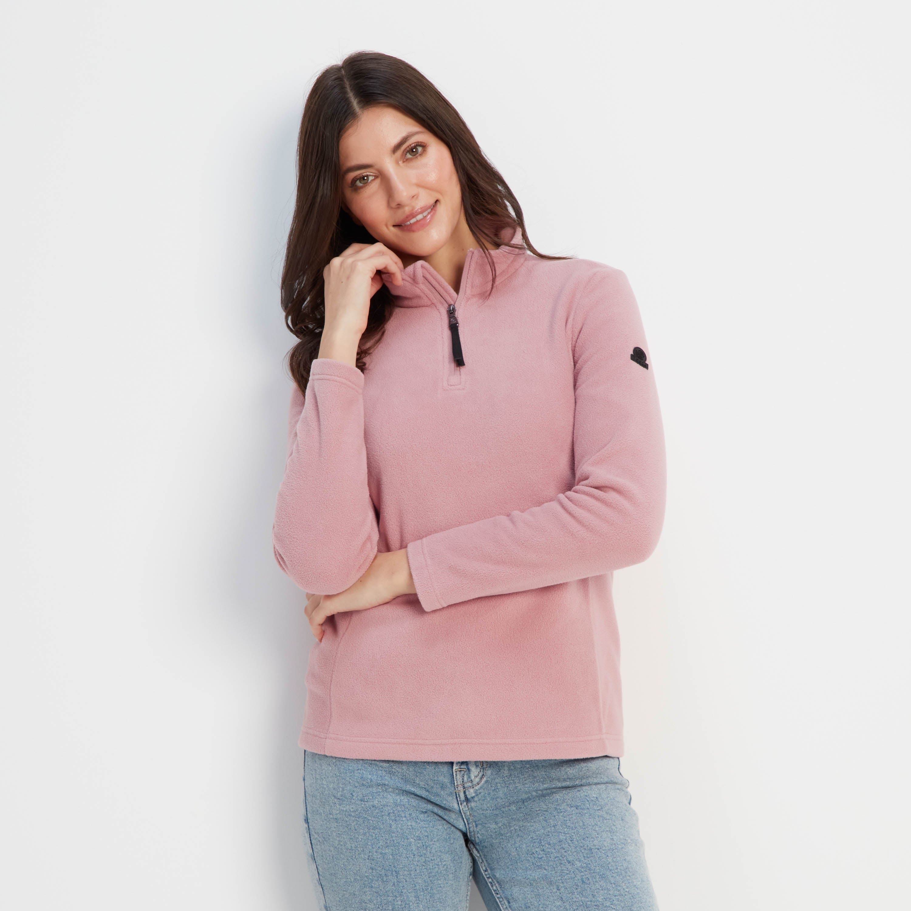 Revive Womens Quarter Zip Fleece - Faded Pink - Image 3