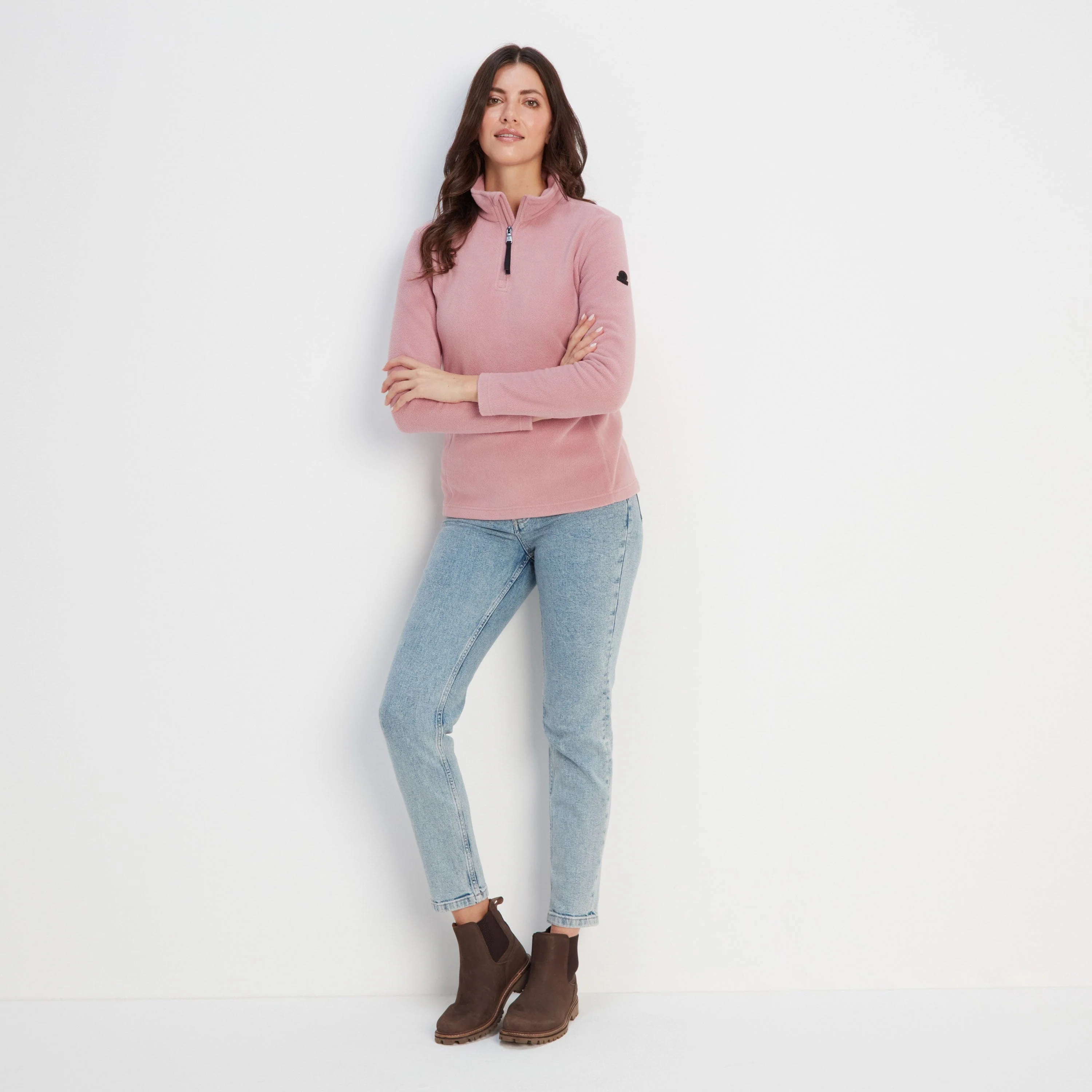 Revive Womens Quarter Zip Fleece - Faded Pink - Image 4