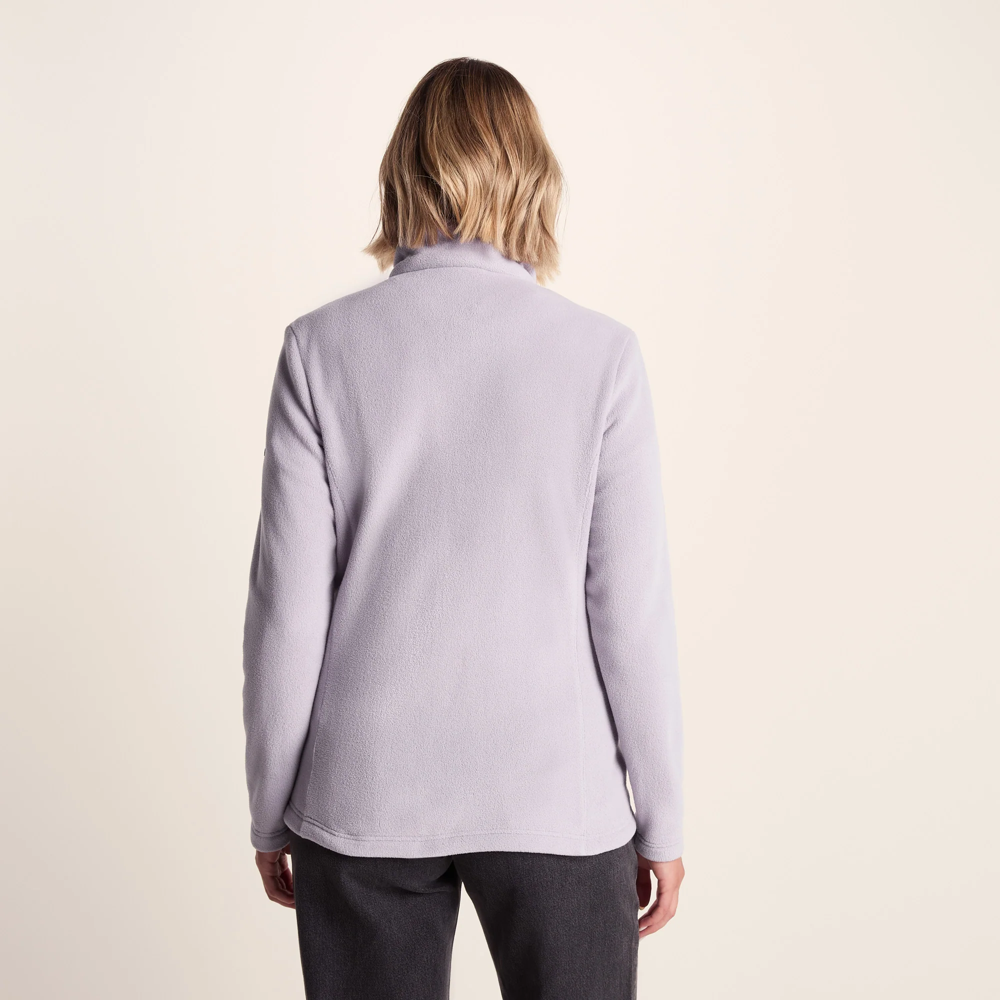 Revive Womens Quarter Zip Fleece - Lavender Grey - Image 4