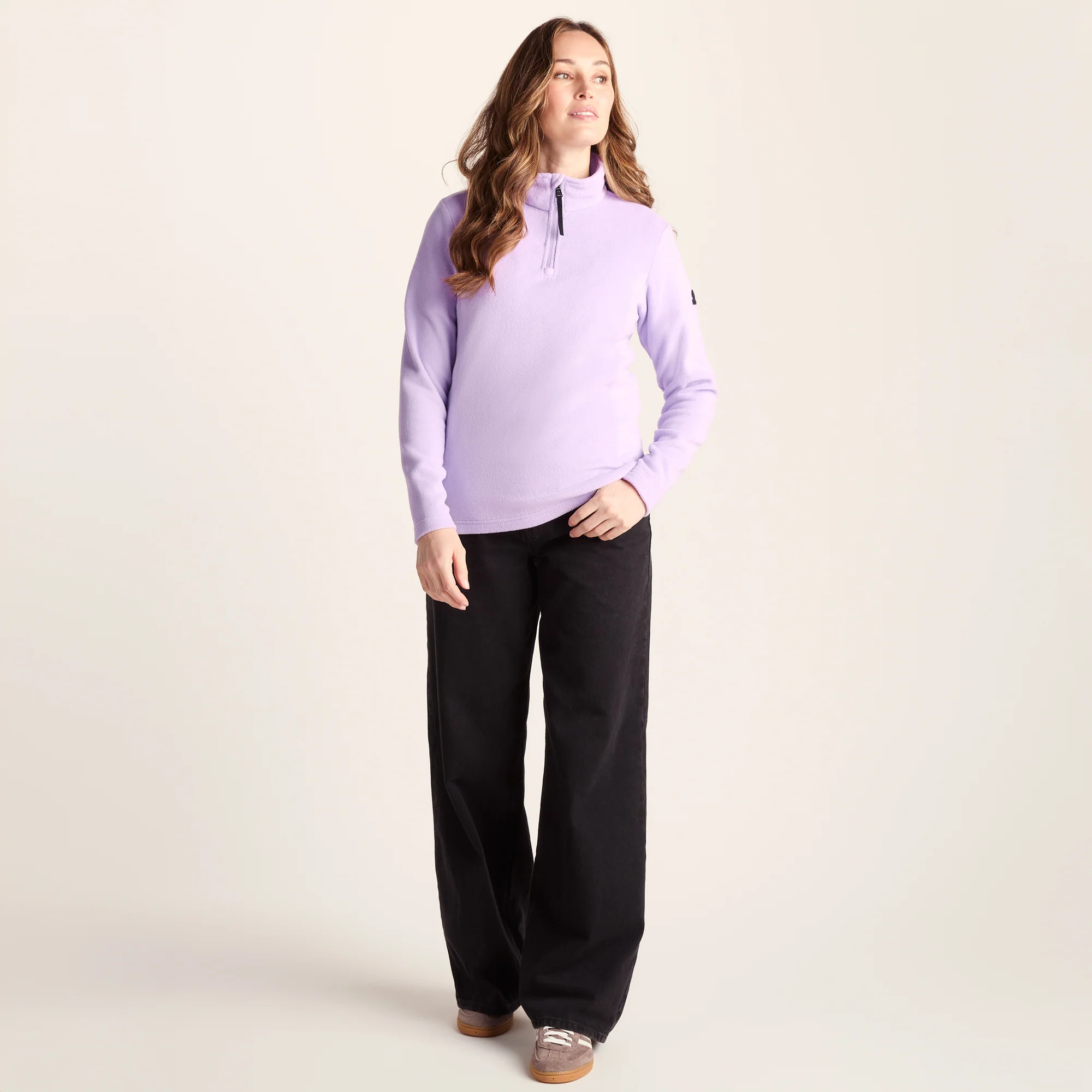 Revive Womens Fleece Zip Neck - Lilac Blossom - Image 2