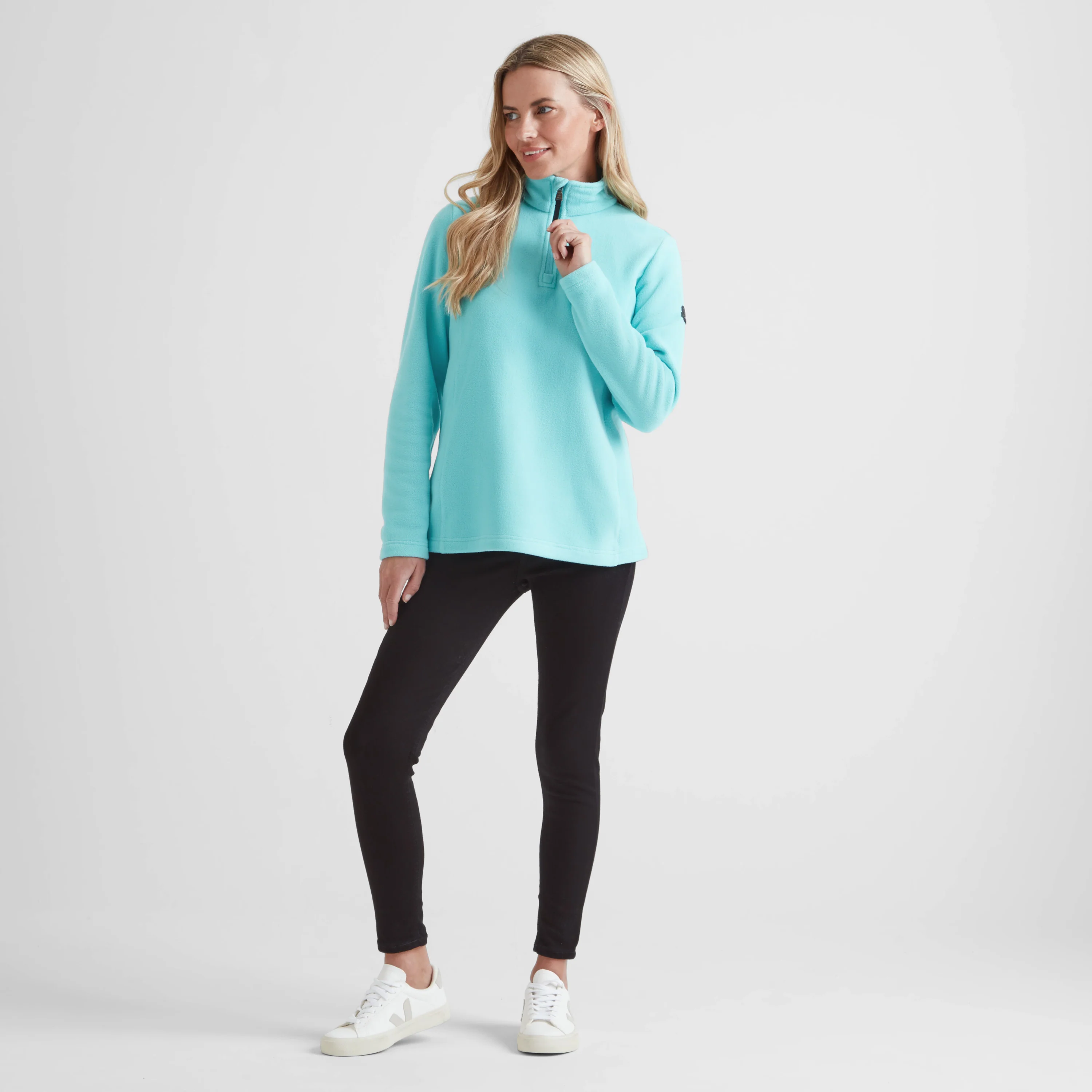 Revive Womens Quarter Zip Fleece - Shore Blue - Image 3