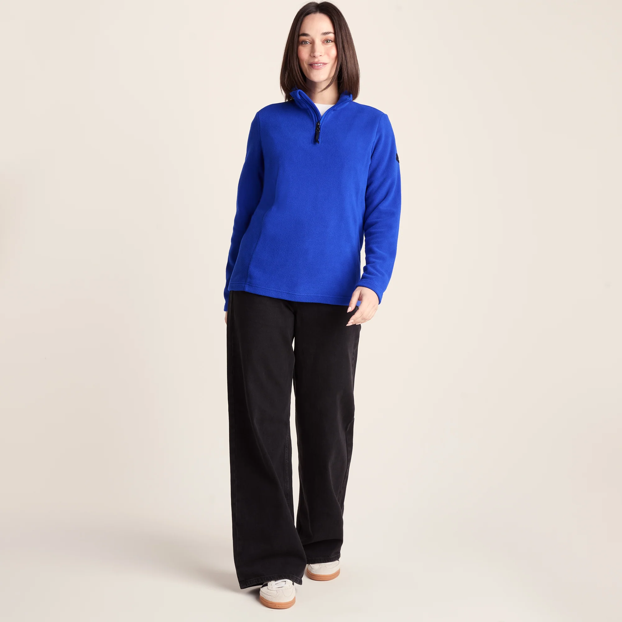 Revive Womens Fleece Zip Neck - Ultra Marine Blue - Image 2
