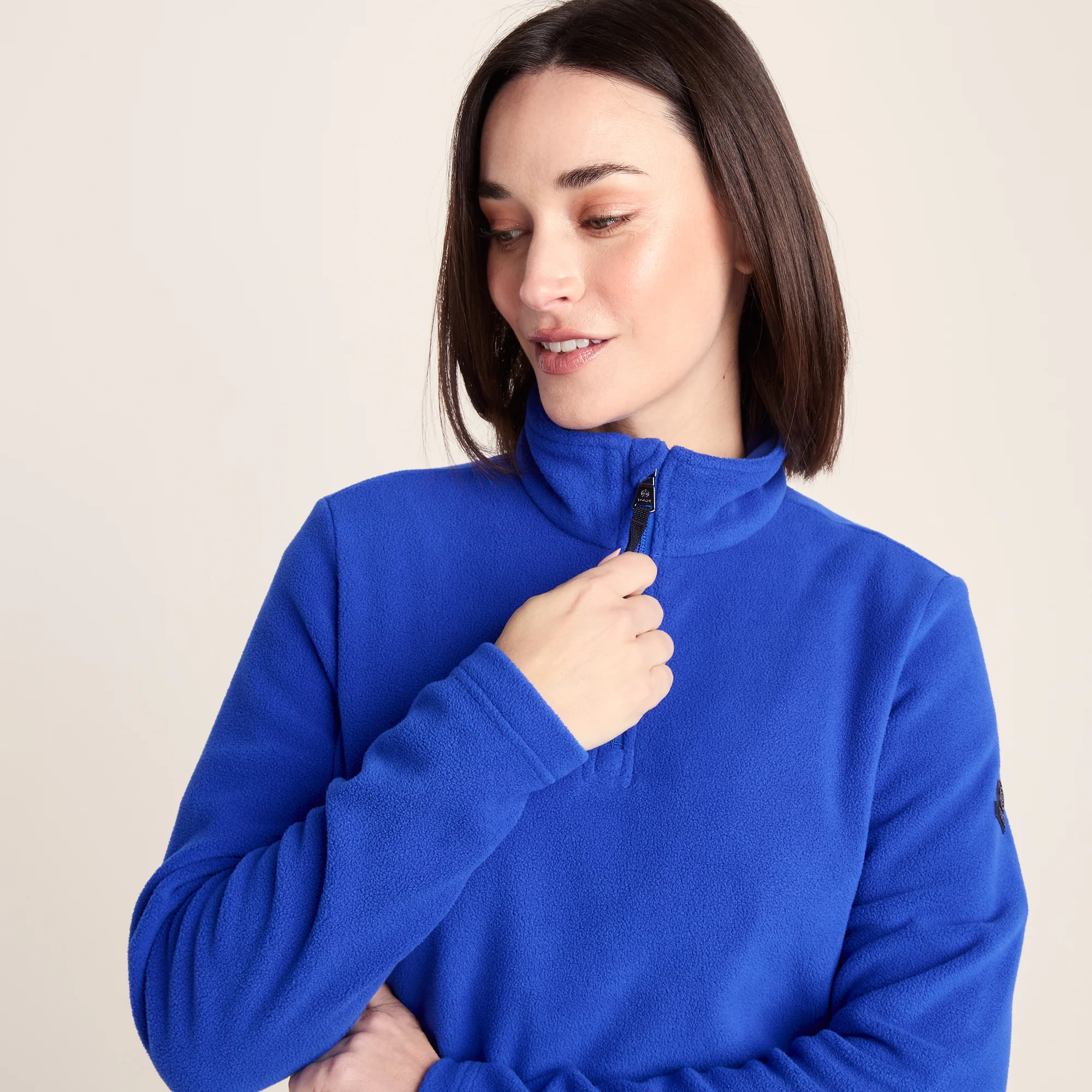 Revive Womens Fleece Zip Neck - Ultra Marine Blue - Image 5