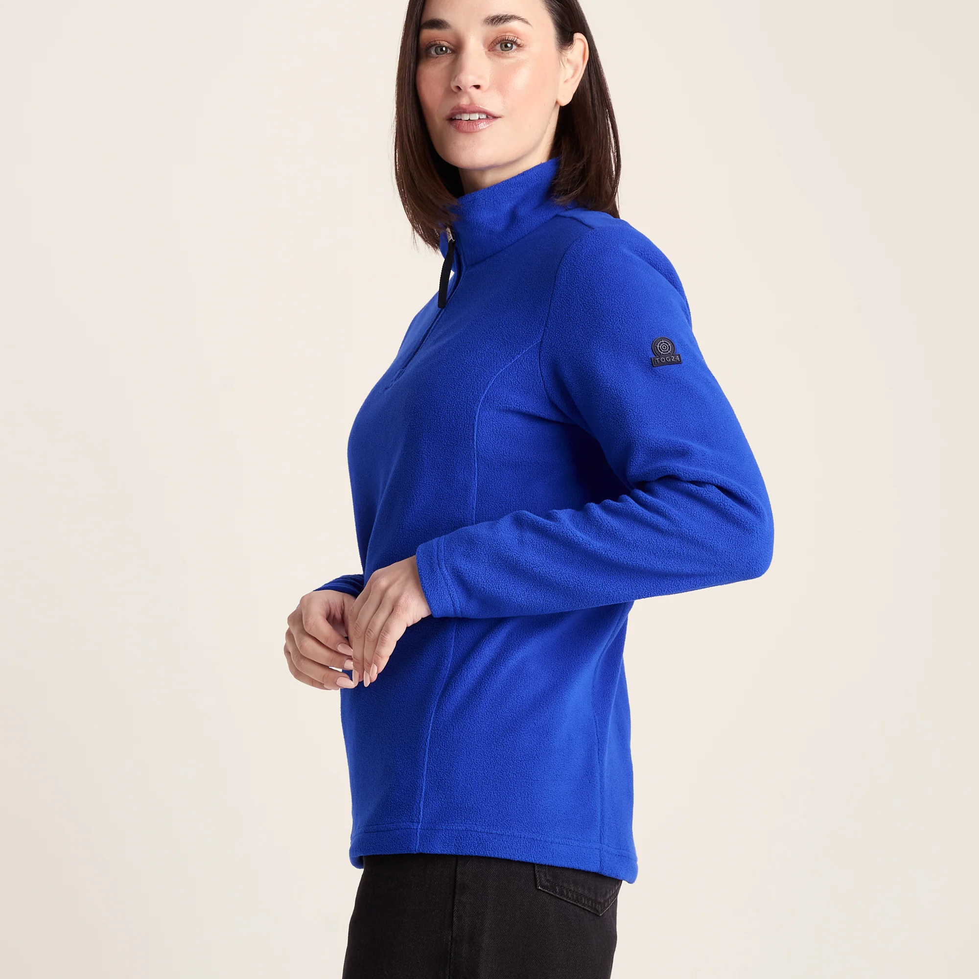Revive Womens Fleece Zip Neck - Ultra Marine Blue - Image 6