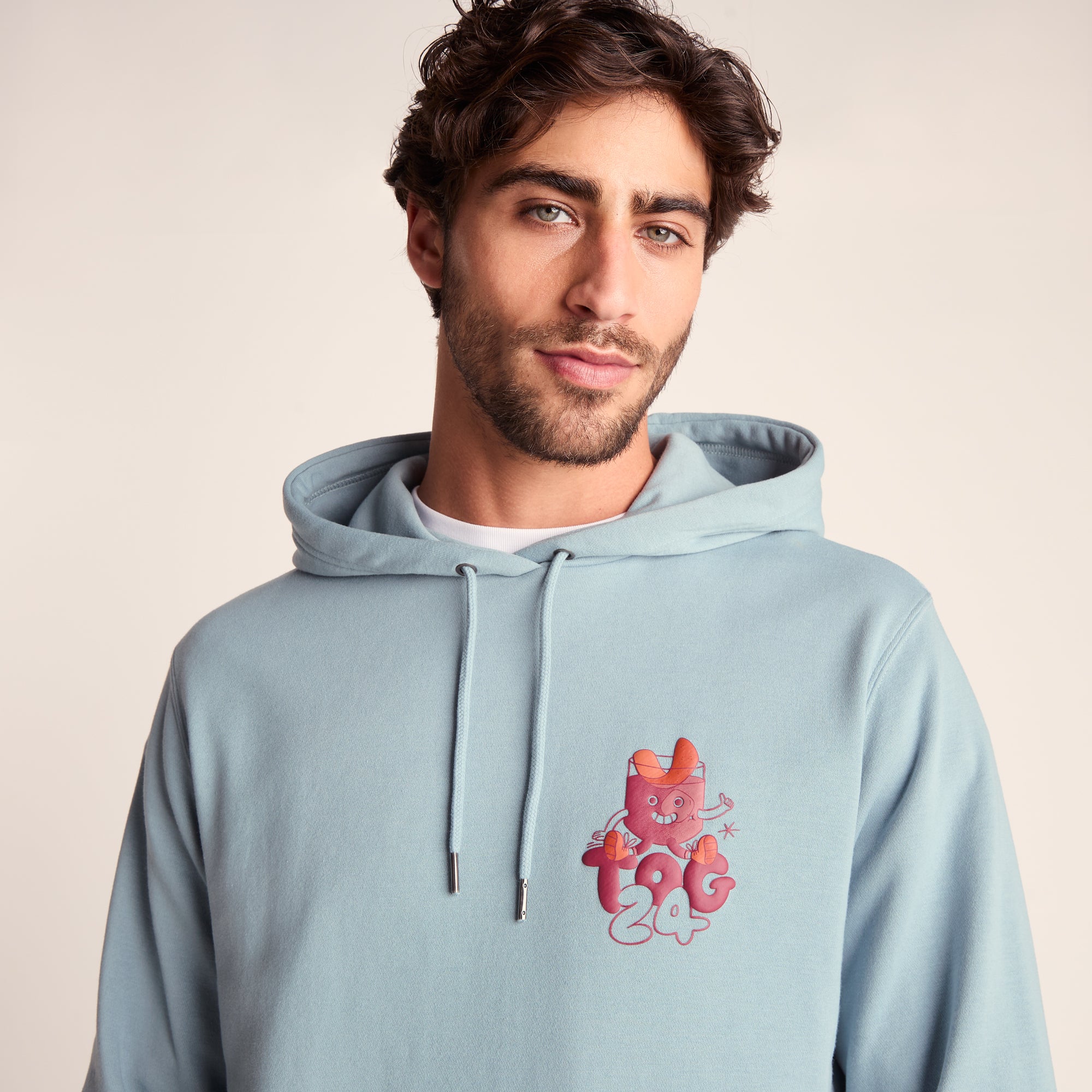 Riverton Mens Relaxed Fit Supersoft Hattie Clark Hoody - Summer Sky - Image 5