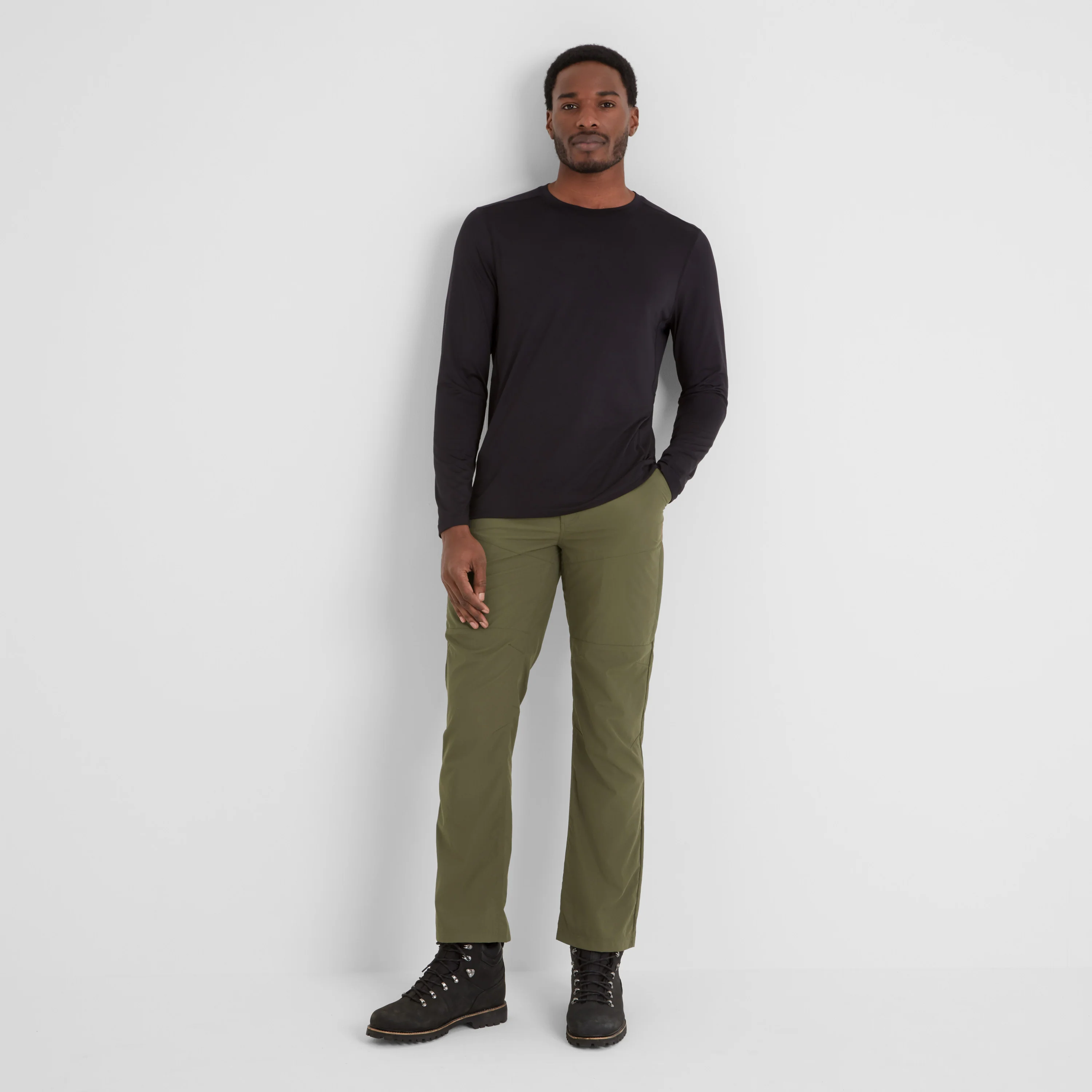 Rowland Mens Performance Trousers Regular - Khaki
