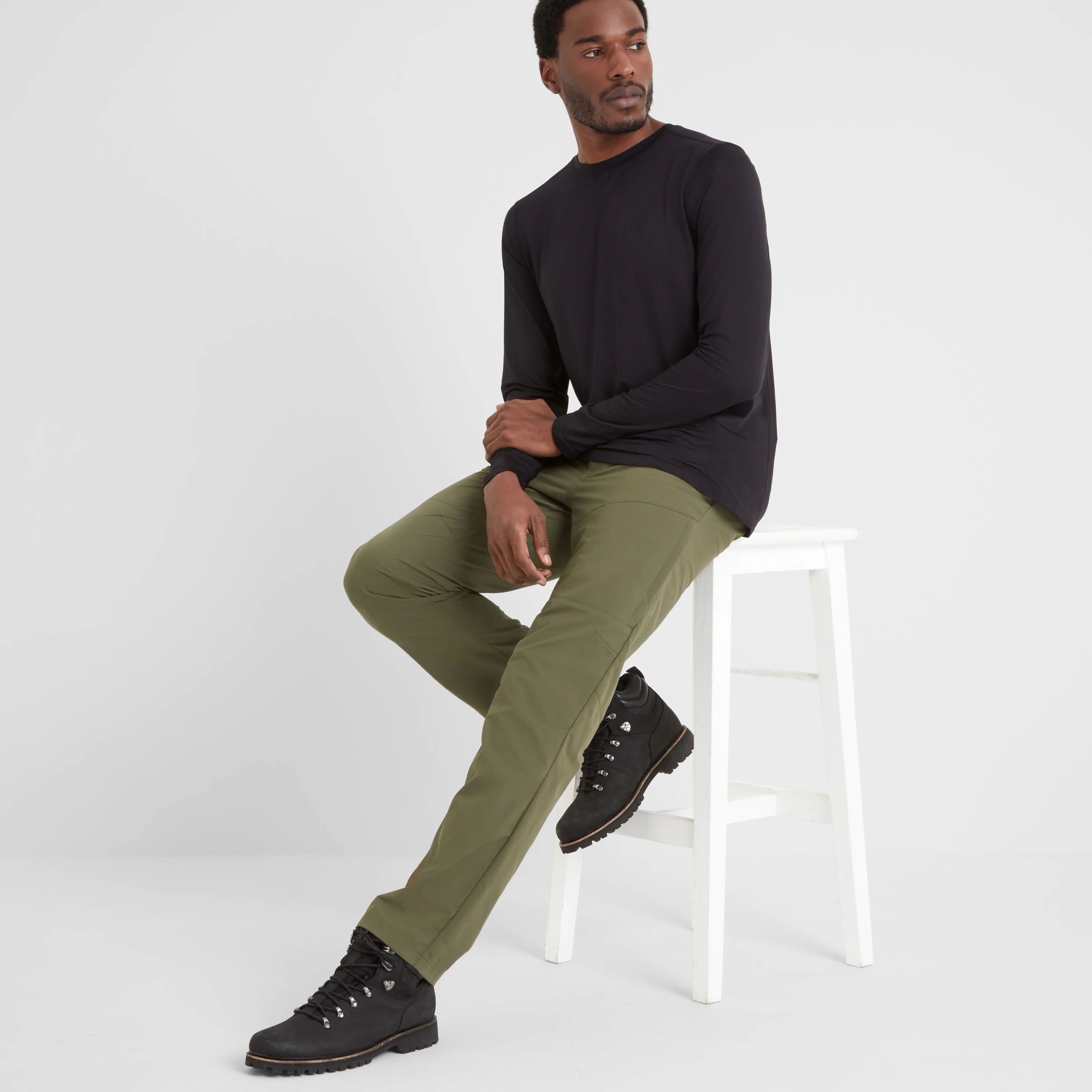 Rowland Mens Performance Trousers Short Leg - Khaki - Image 4