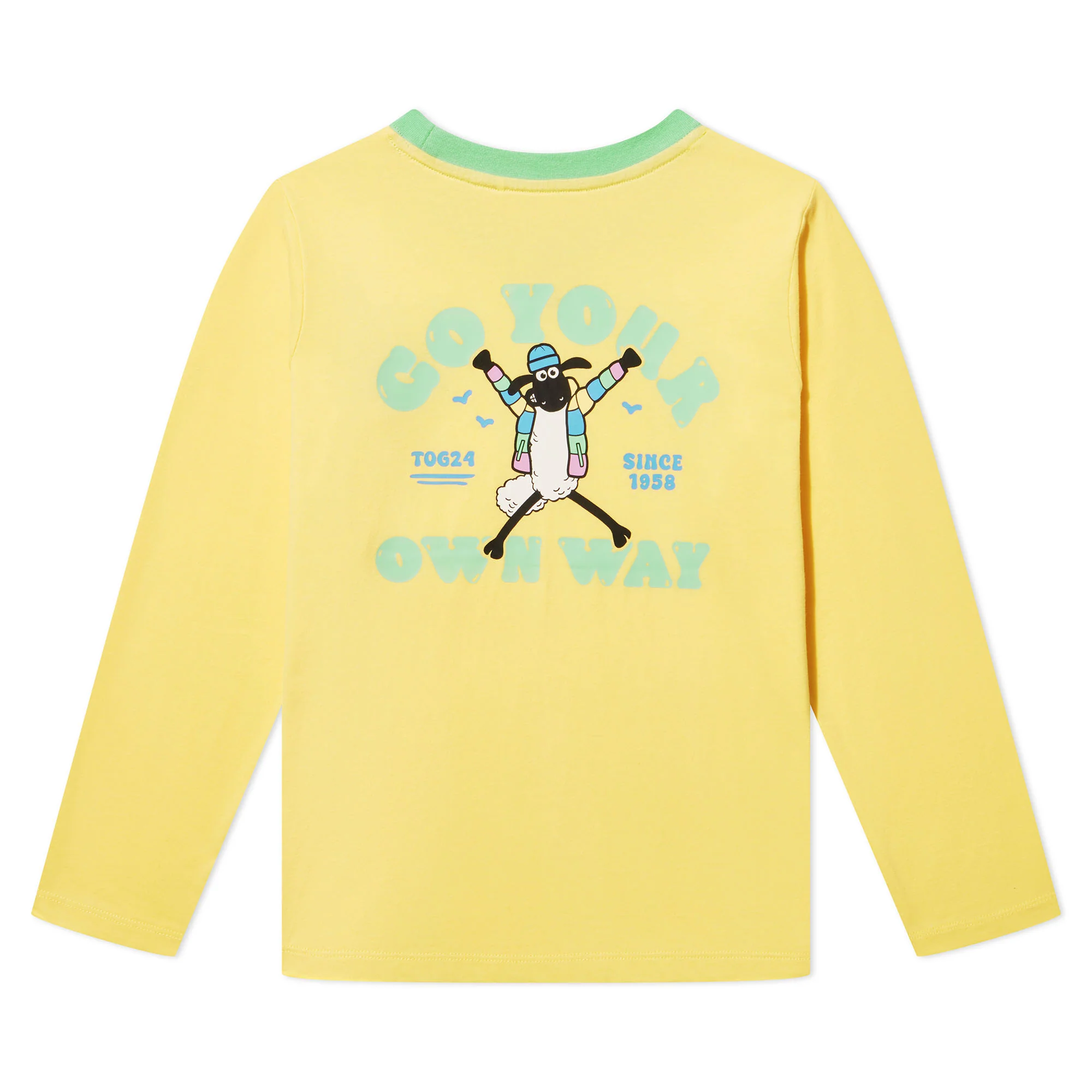 Ryeland Kids Shaun the Sheep T-Shirt LS - Sunshine Yellow - Image 6