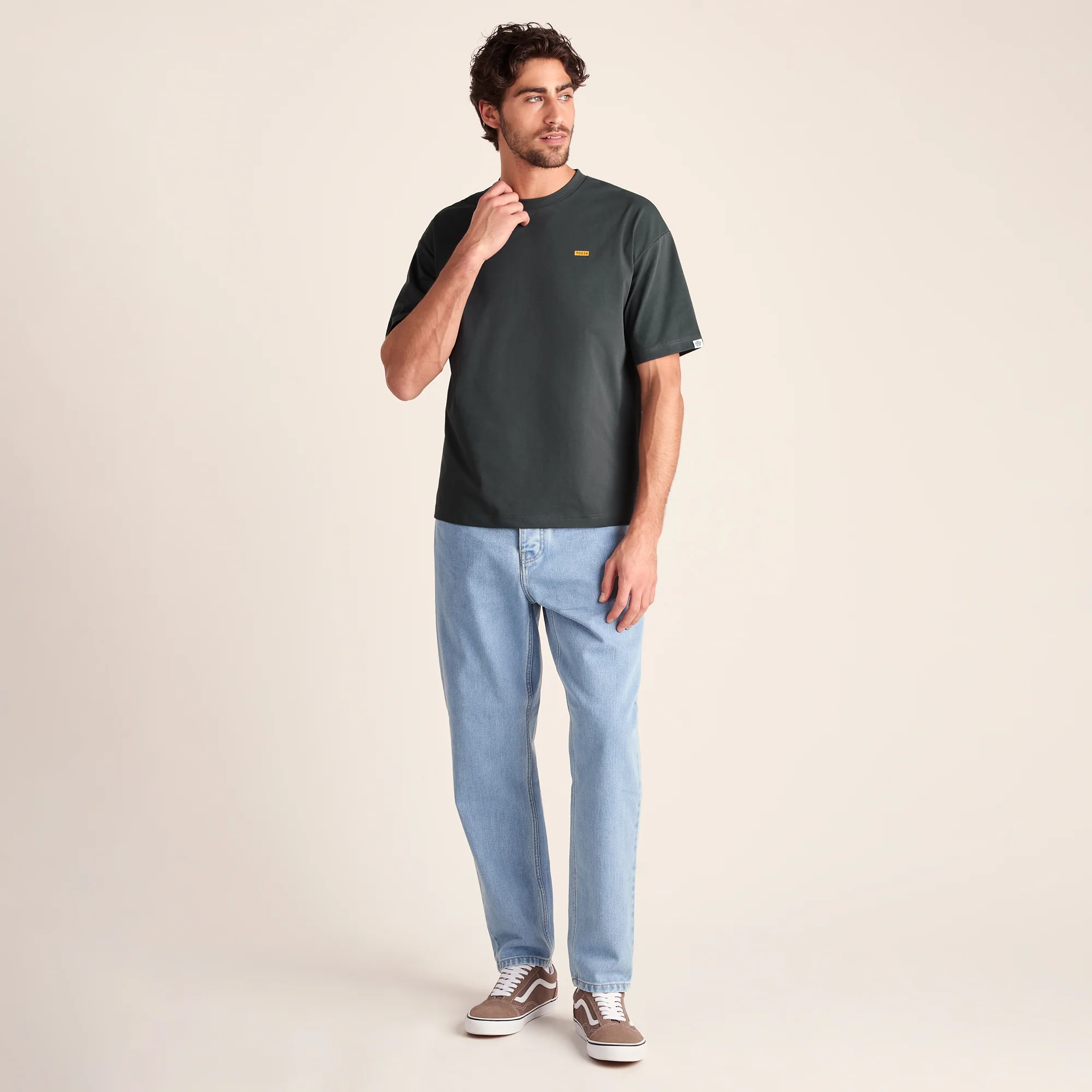 Saloon Mens Relaxed Fit Premium Supersoft T-Shirt - Deep Slate - Image 3