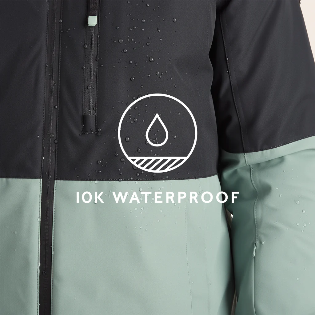 Samoens Mens Waterproof Ski Jacket - Steel Teal/Black - Image 19