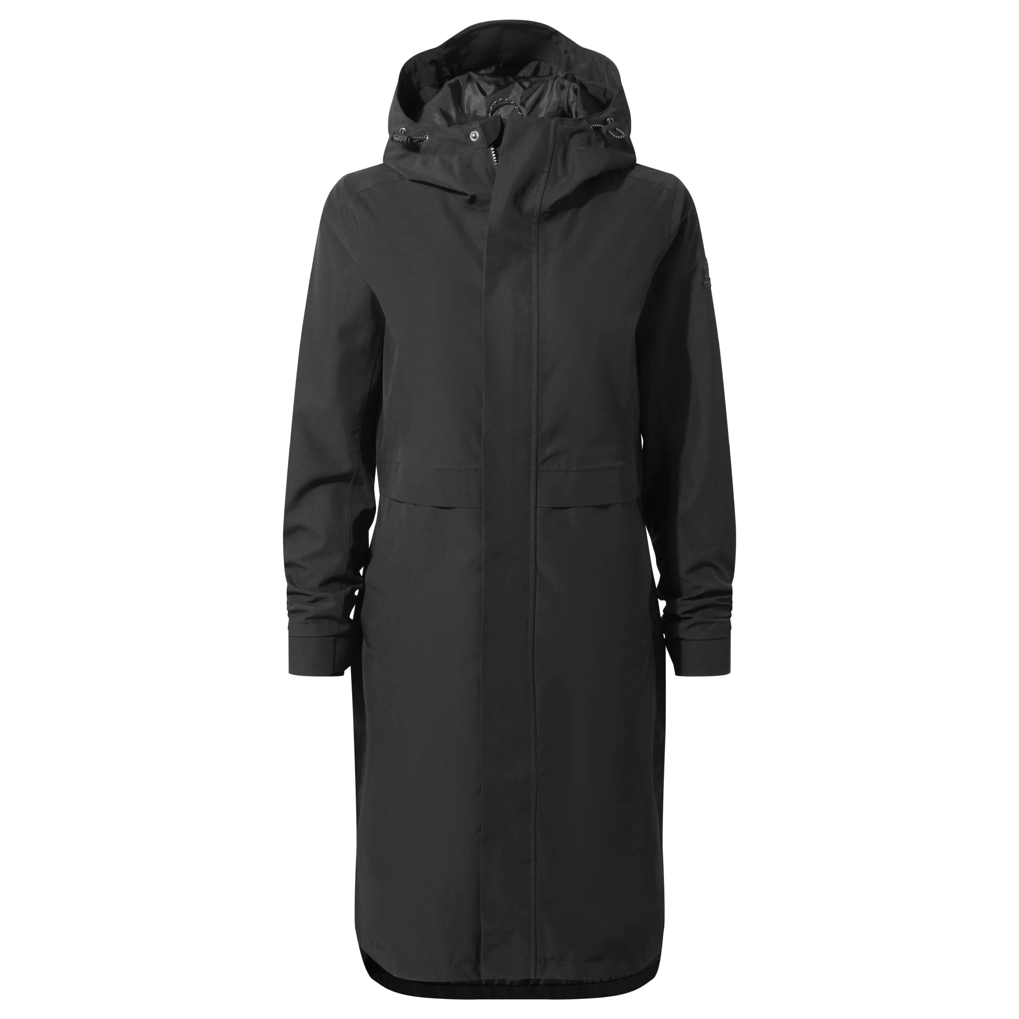 Saunter Womens Long Waterproof Jacket - Black - Image 8