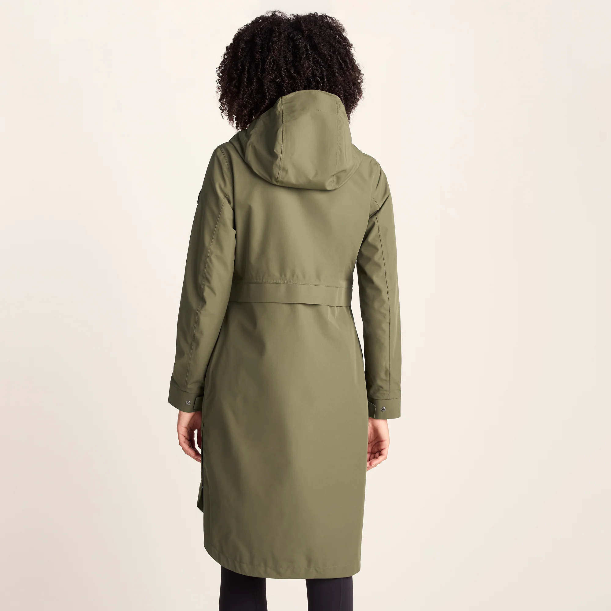 Saunter Womens Long Waterproof Jacket - Khaki - Image 3