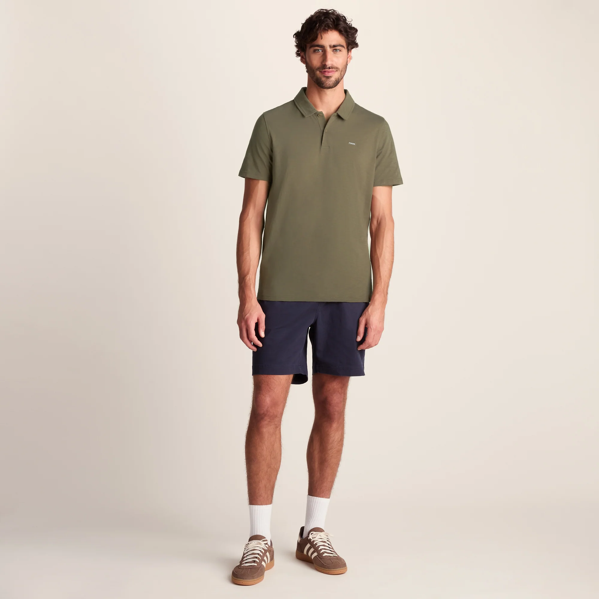 Sawyer Mens 100% Cotton Jersey Polo Shirt - Mushroom - Image 2