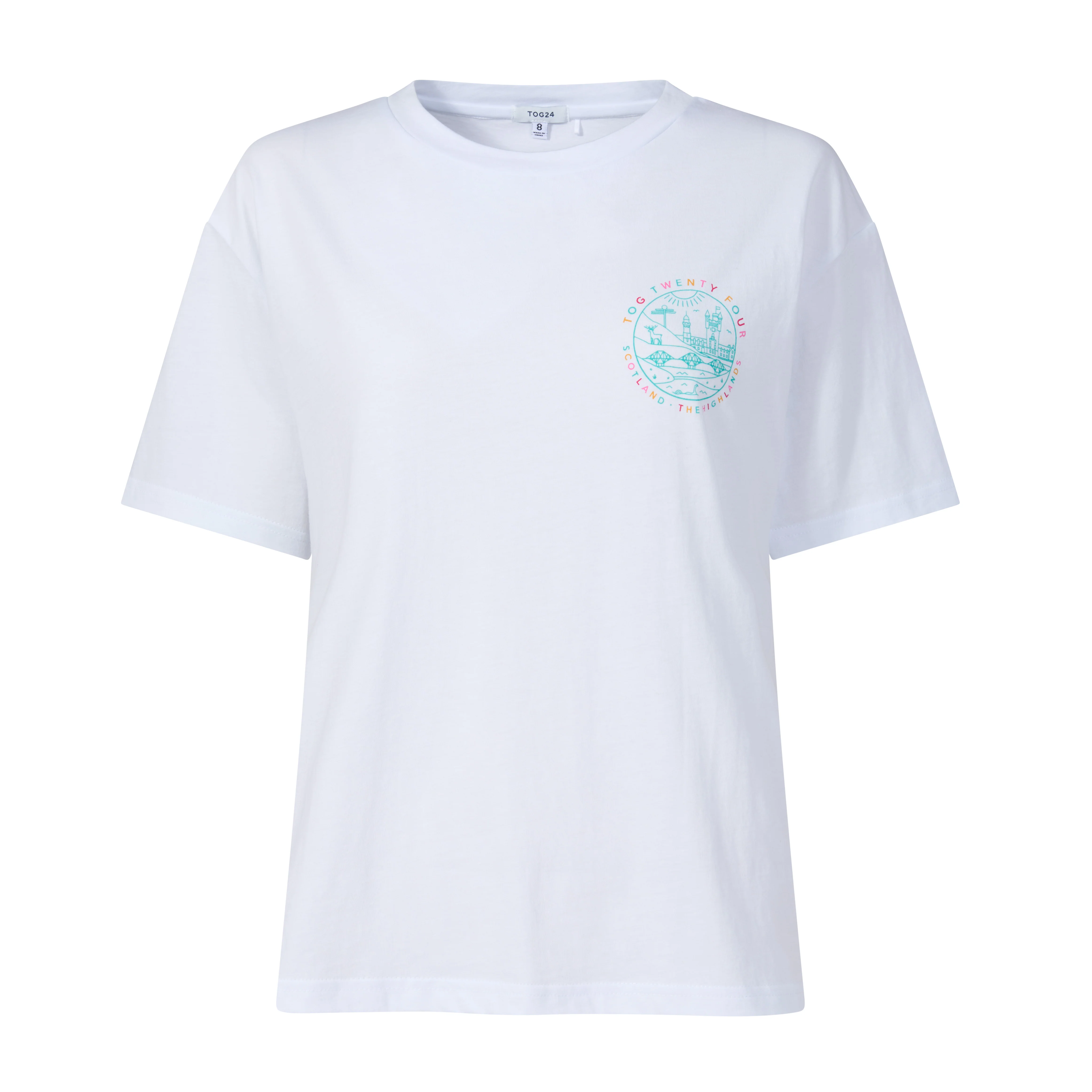 Scotland Womens 100% Cotton Supersoft Relaxed Fit T-Shirt - Optic White - Image 6