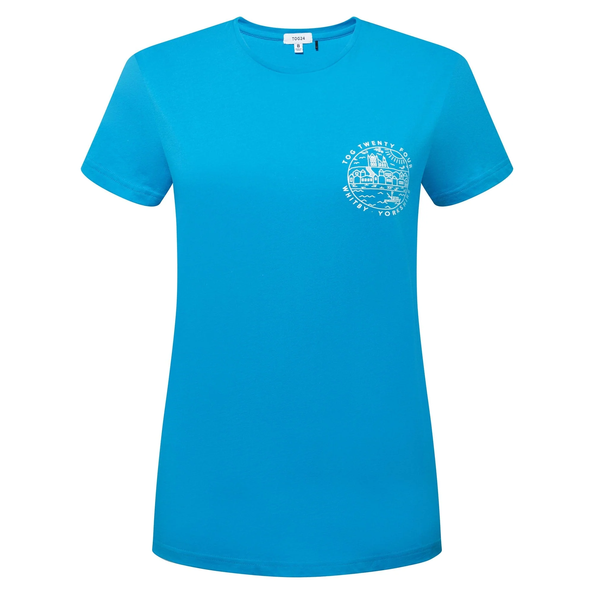 Seaside Womens 100% Cotton T-Shirt - Azure Blue - Image 5
