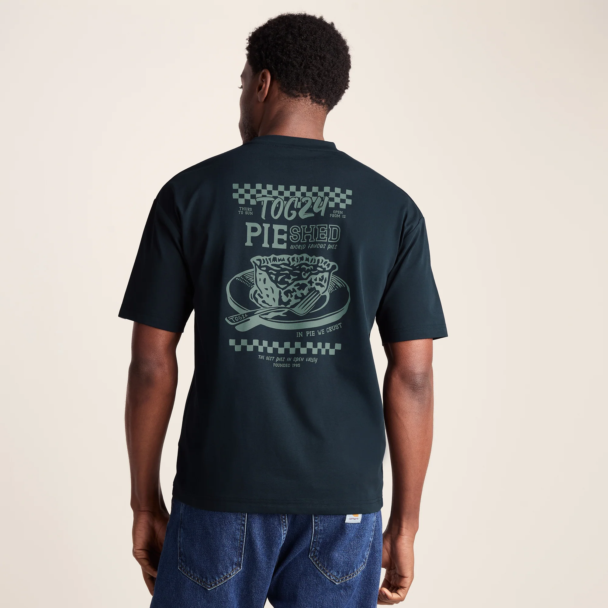 Shed Mens Premium Supersoft Relaxed Fit T-Shirt - Dark Indigo - Image 2