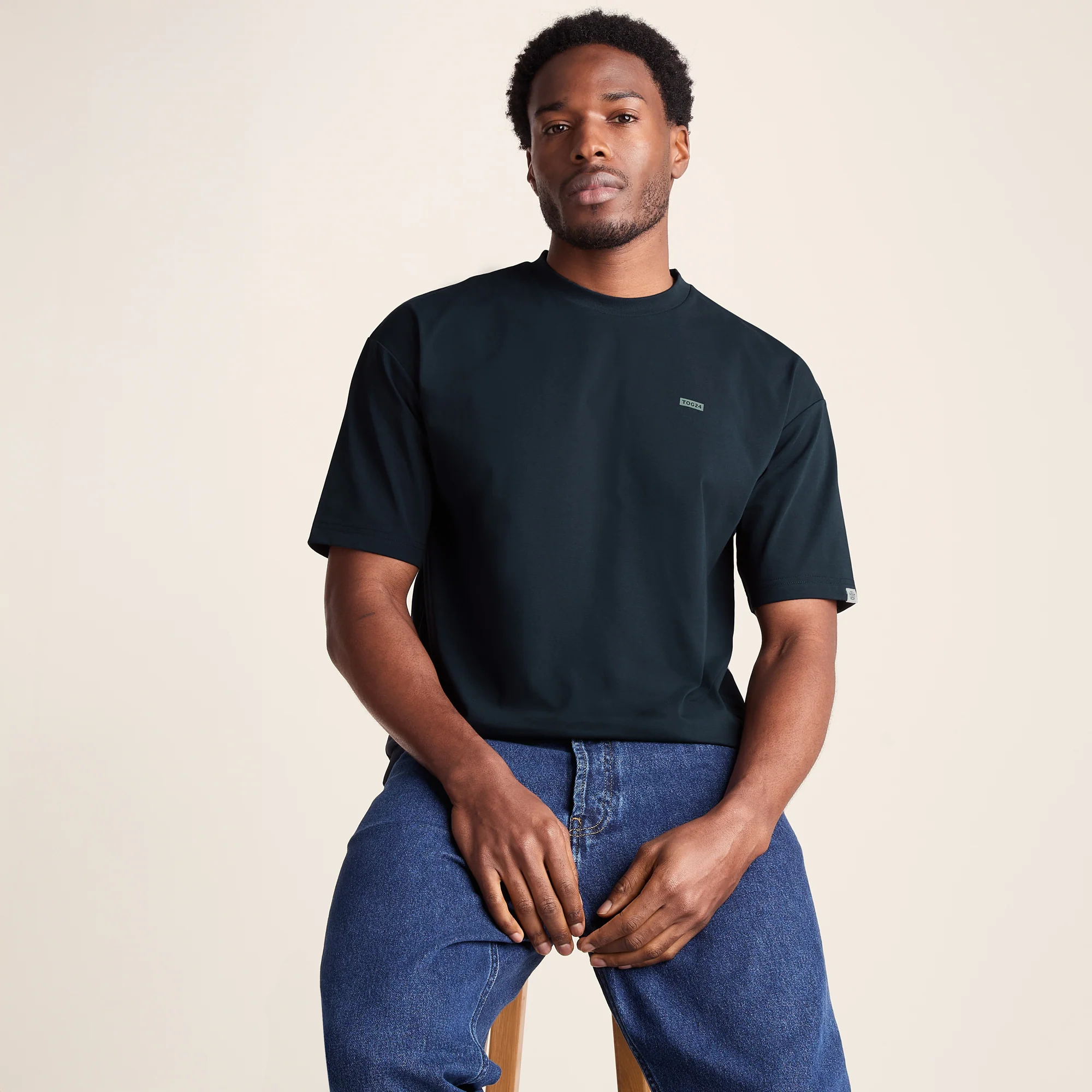 Shed Mens Premium Supersoft Relaxed Fit T-Shirt - Dark Indigo - Image 4