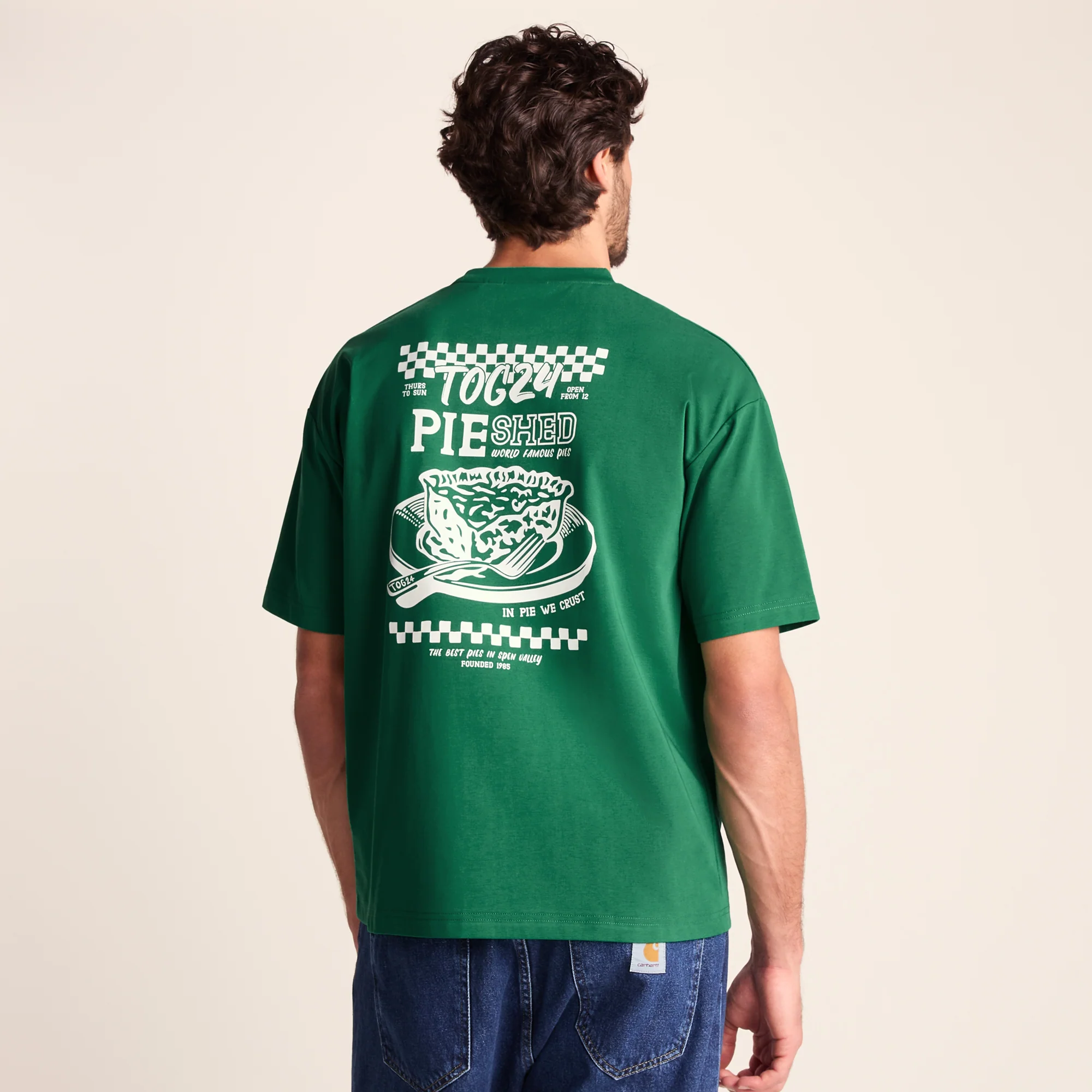 Shed Mens Premium Supersoft Relaxed Fit T-Shirt - Green - Image 2