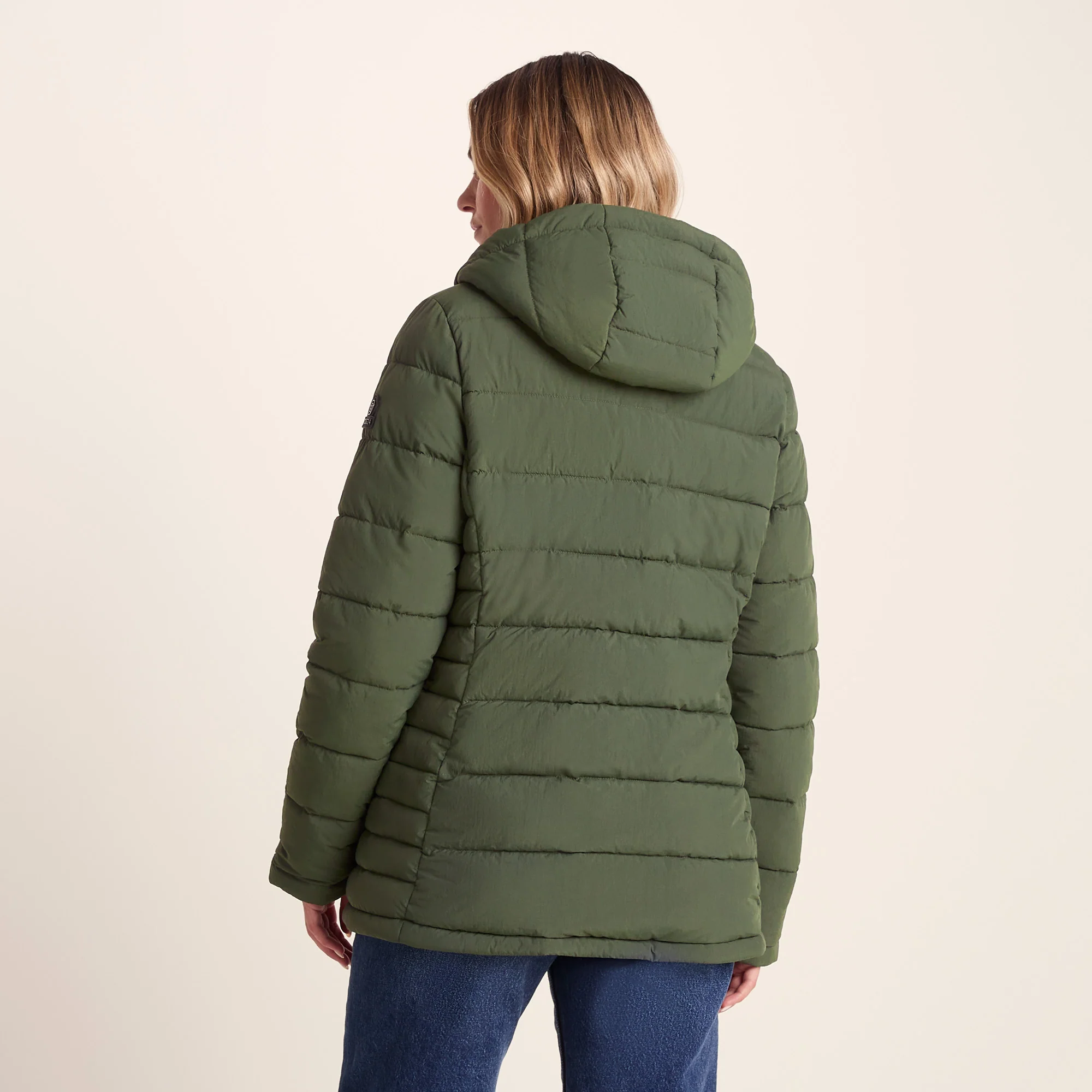Sleight Womens Short Insulated Parka - Dark Green - Image 3