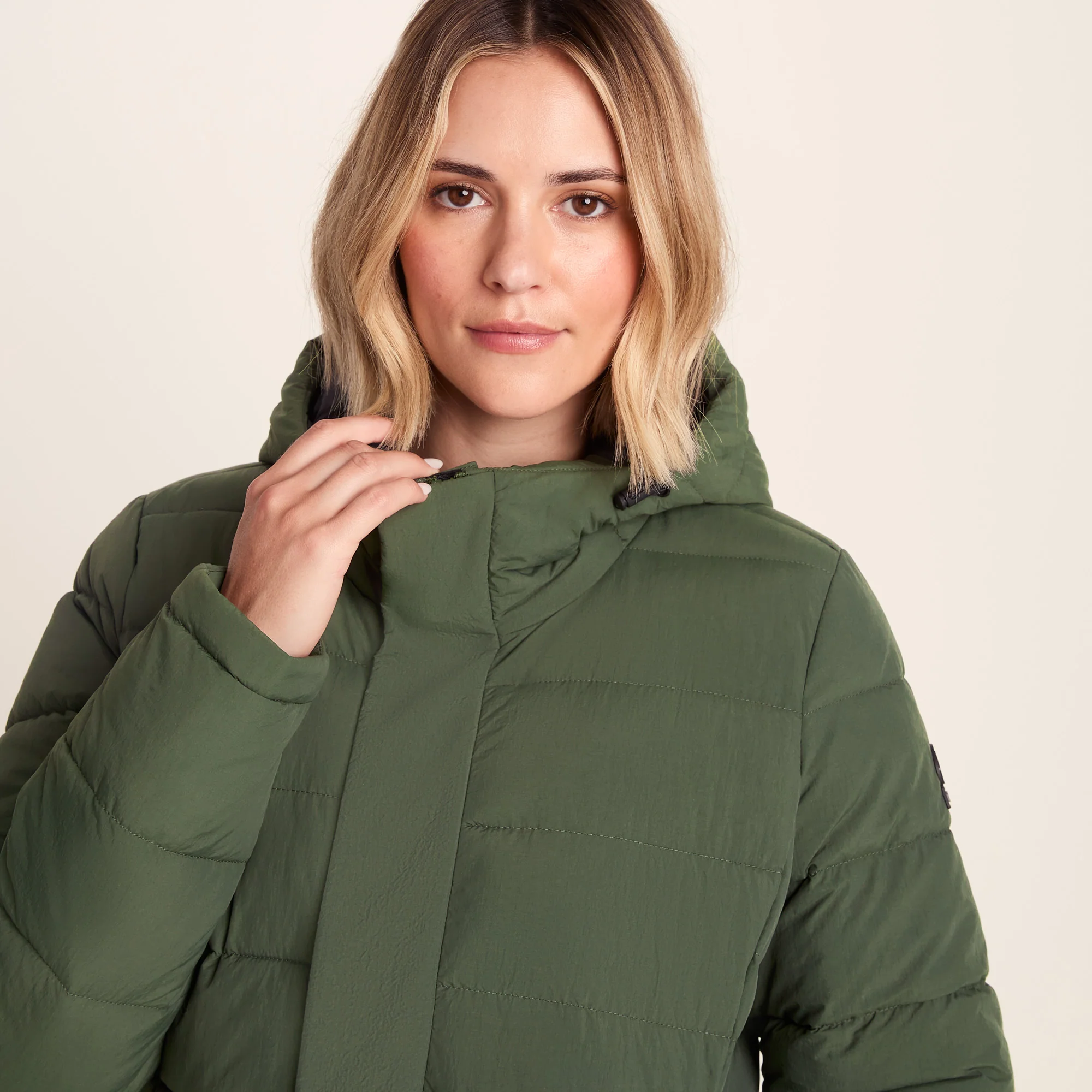 Sleight Womens Short Insulated Parka - Dark Green - Image 6