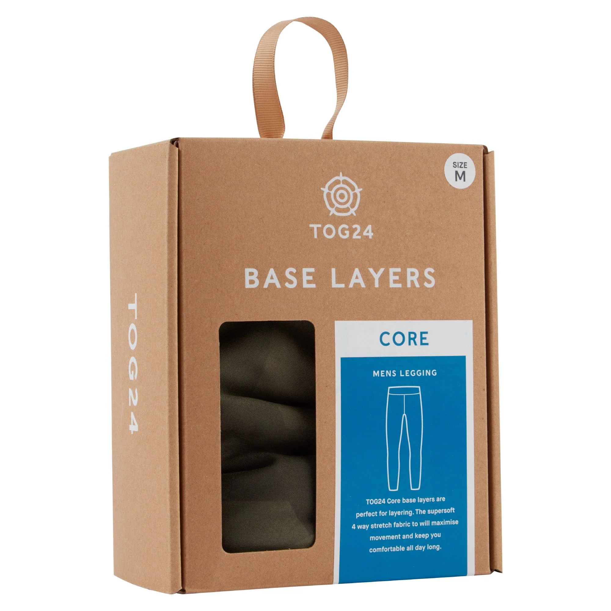 Snowdon Mens Thermal Base Layer Leggings - Khaki Camo Print - Image 7