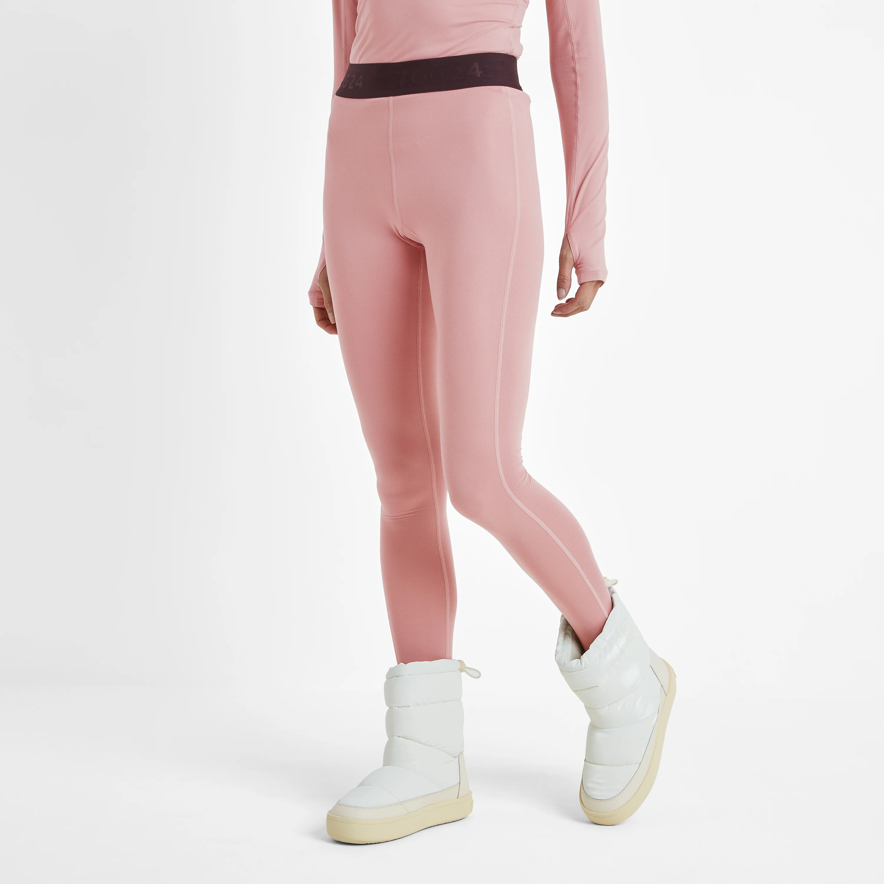 Snowdon Womens Thermal Base Layer Legging - Faded Pink - Image 2