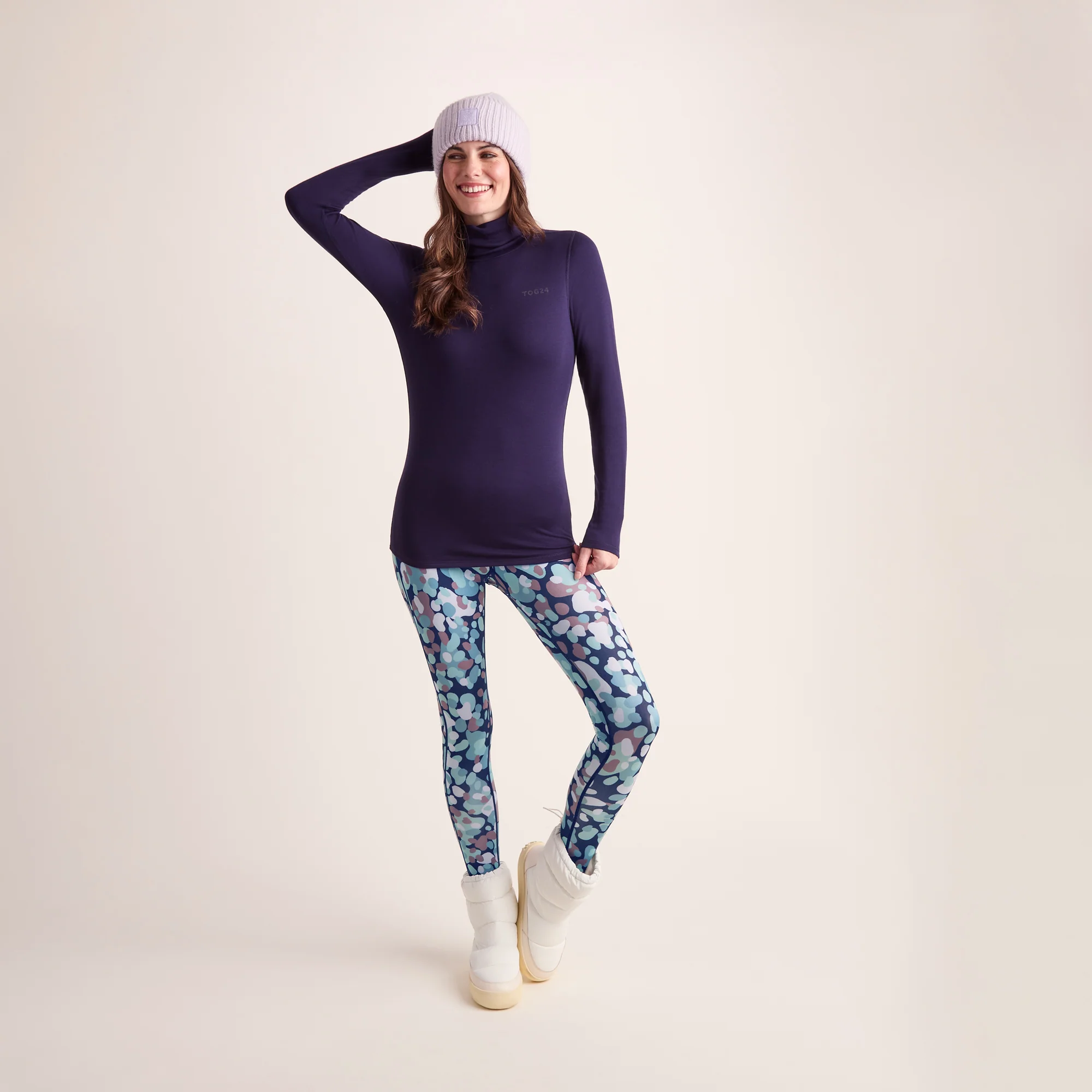 Snowdon Womens Thermal Base Layer Legging - Scatter Print - Image 2