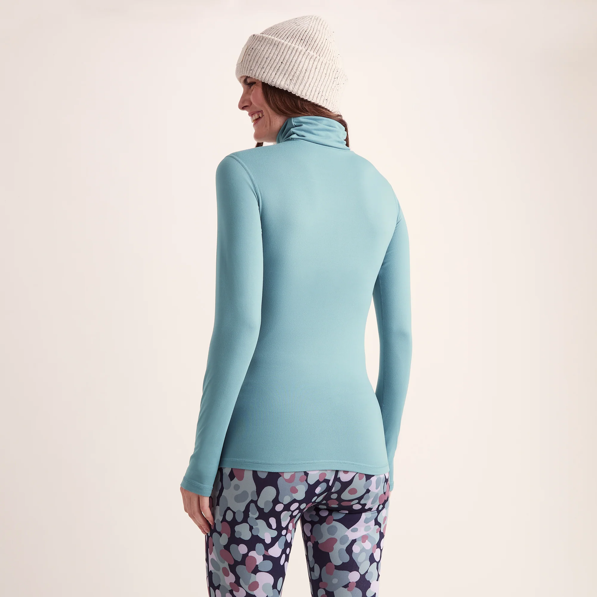 Snowdon Womens Thermal Roll Neck Base Layer - Mist Grey - Image 3