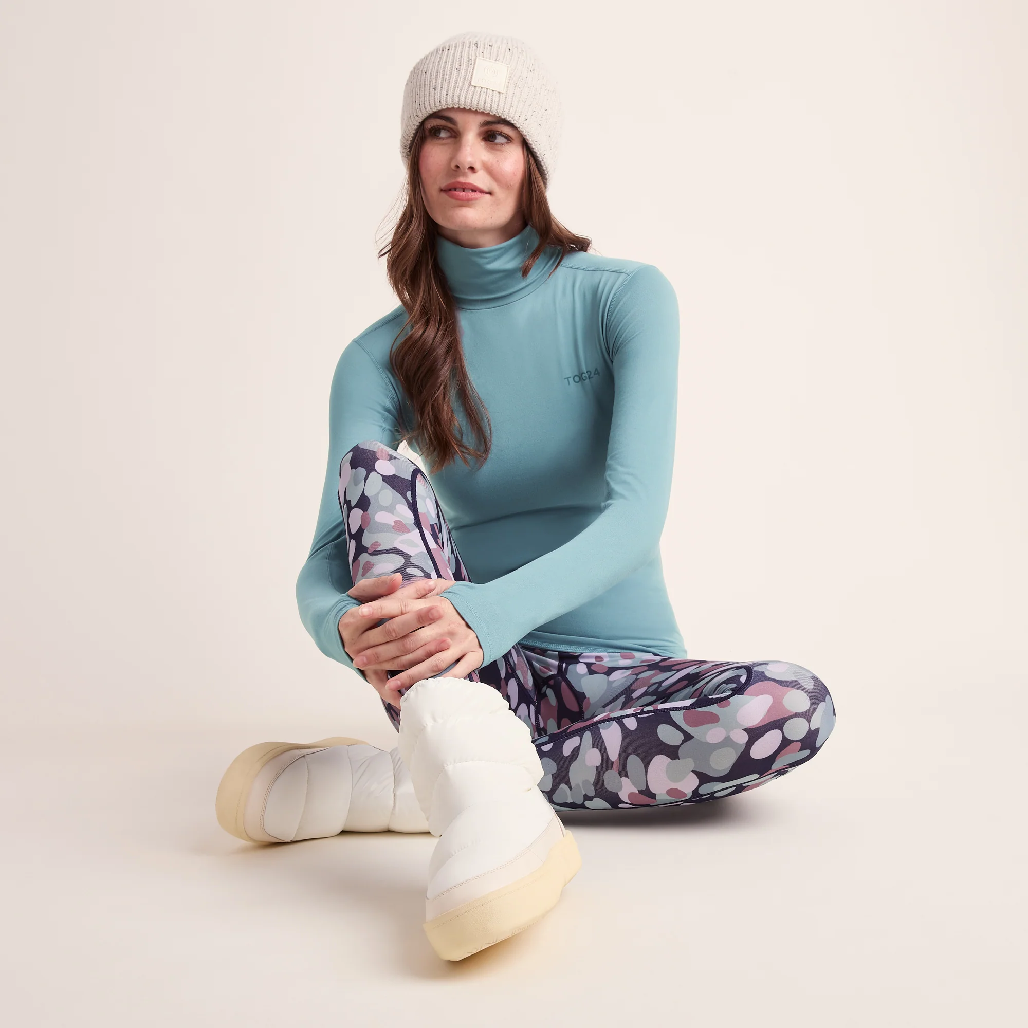 Snowdon Womens Thermal Roll Neck Base Layer - Mist Grey - Image 6