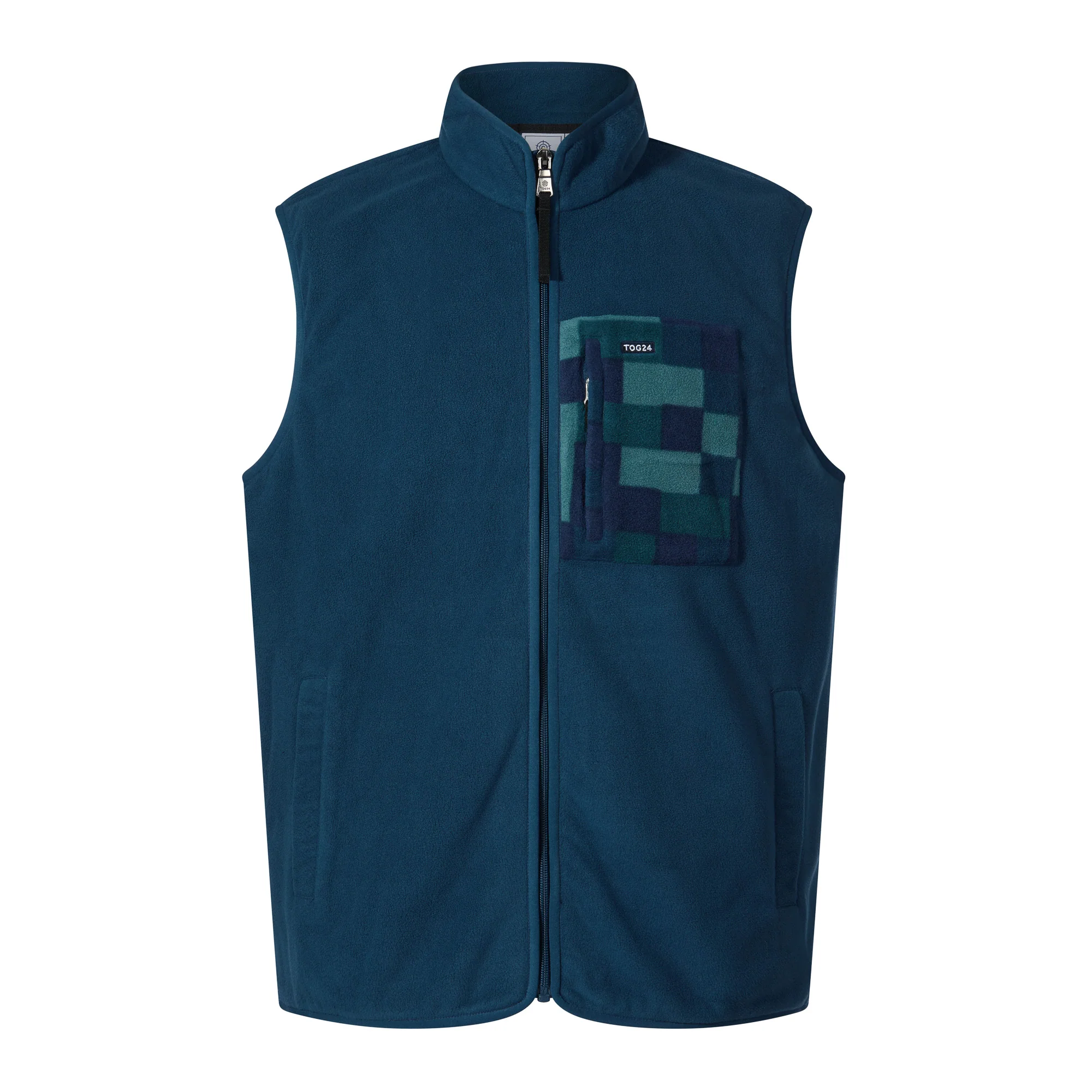 Stark Mens Relaxed Fit Microfleece Gilet - Inky Blue - Image 7