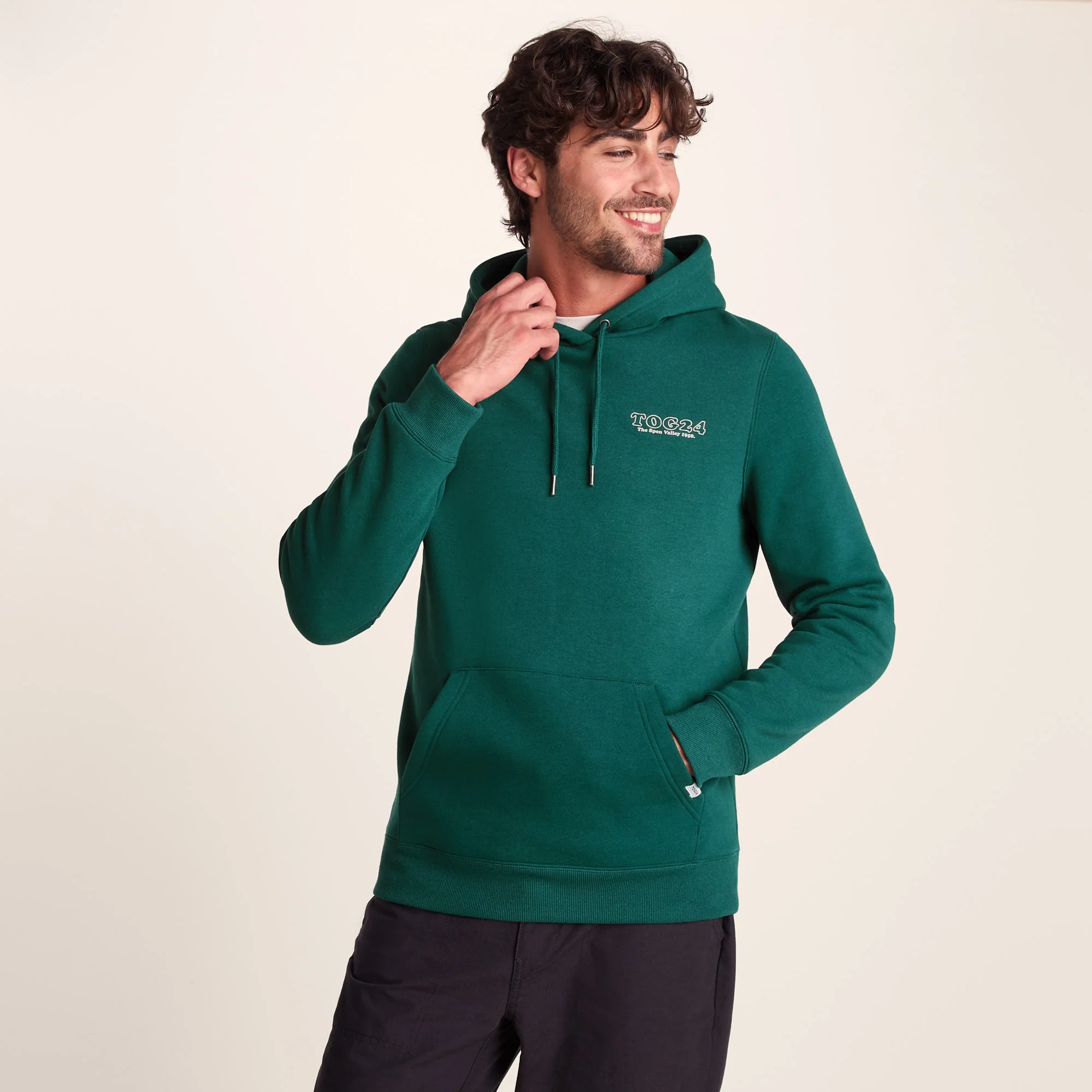 Stockton Mens Supersoft Hoody - Dark Turquoise - Image 2
