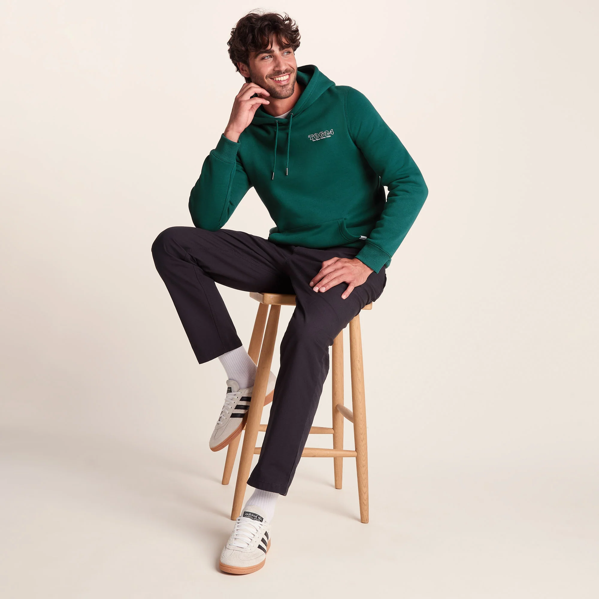 Stockton Mens Supersoft Hoody - Dark Turquoise - Image 4