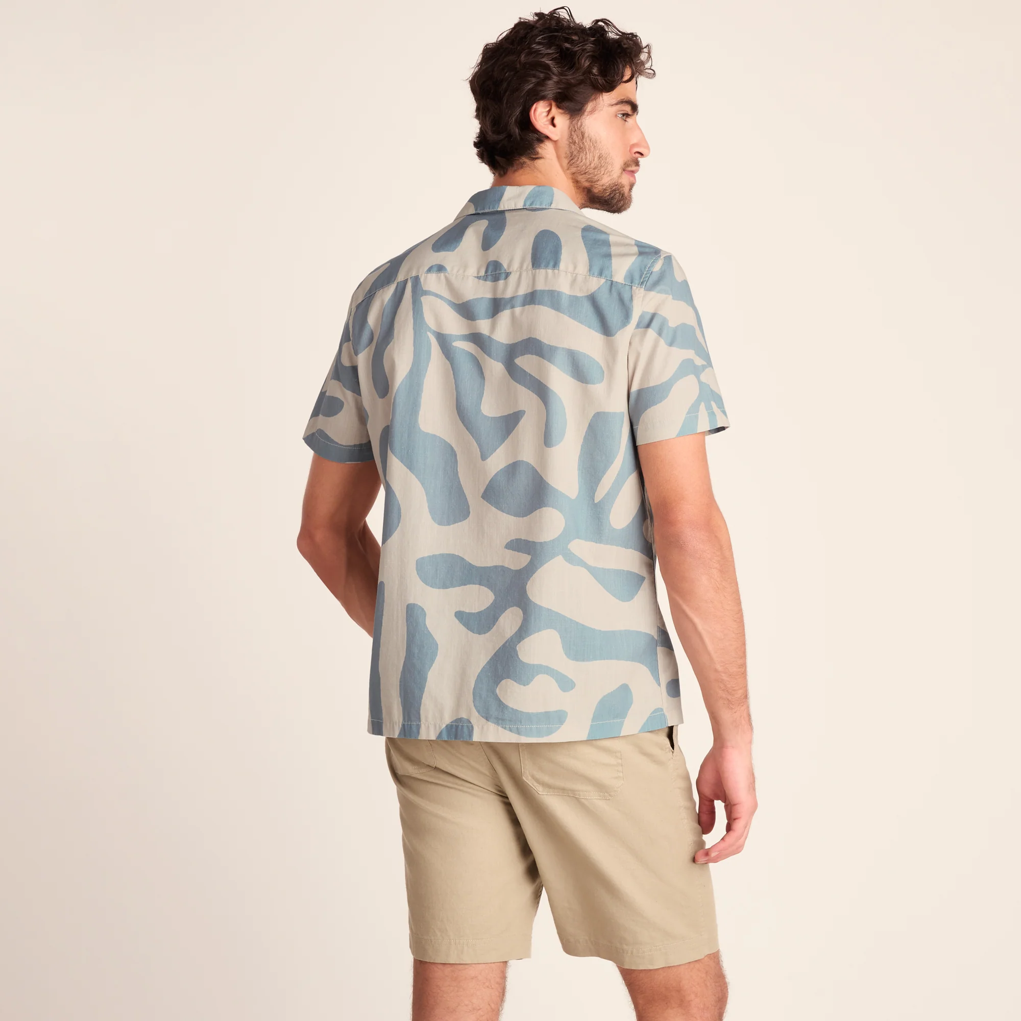 Strichen Mens Short Sleeve 100% Cotton Supersoft Shirt - Summer Sky - Image 3