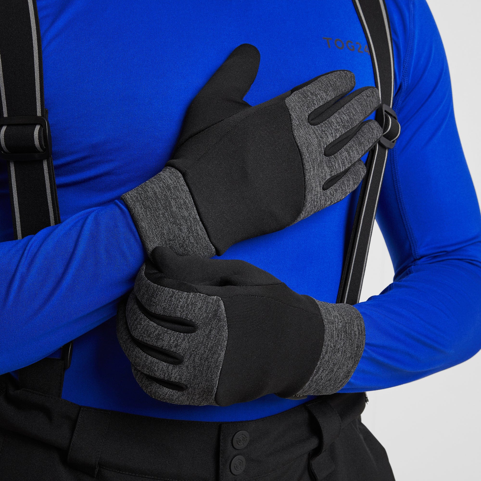 Surge Powerstretch Gloves - Grey Marl - Image 2