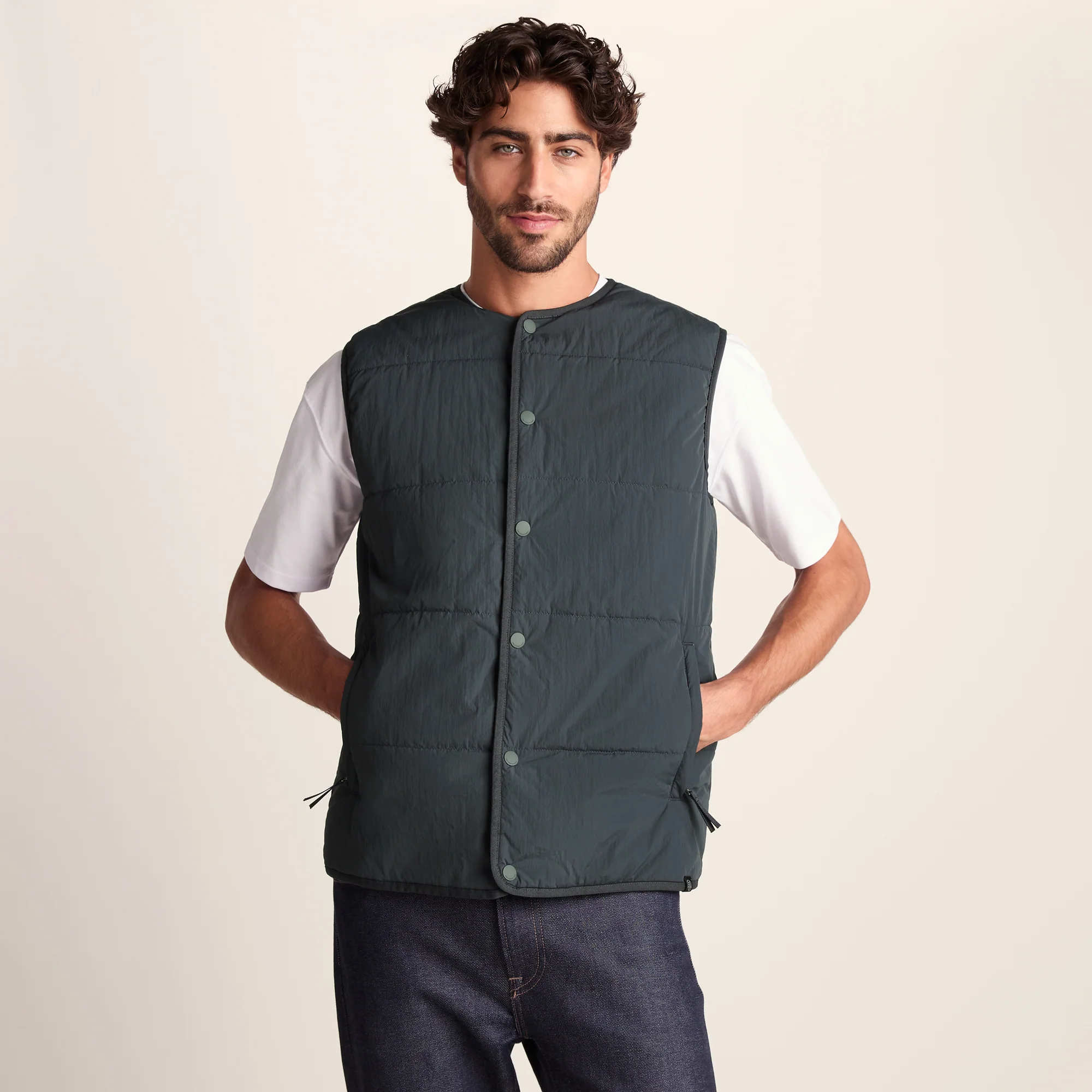 Sutterby Mens Shower Resistant Insulated Gilet - Deep Slate - Image 6