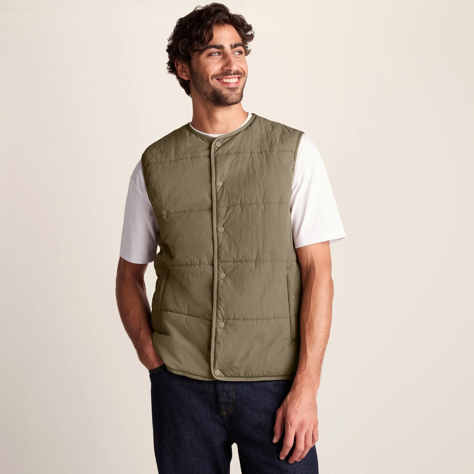Sutterby Mens Shower Resistant Insulated Gilet - Mushroom - Image 7