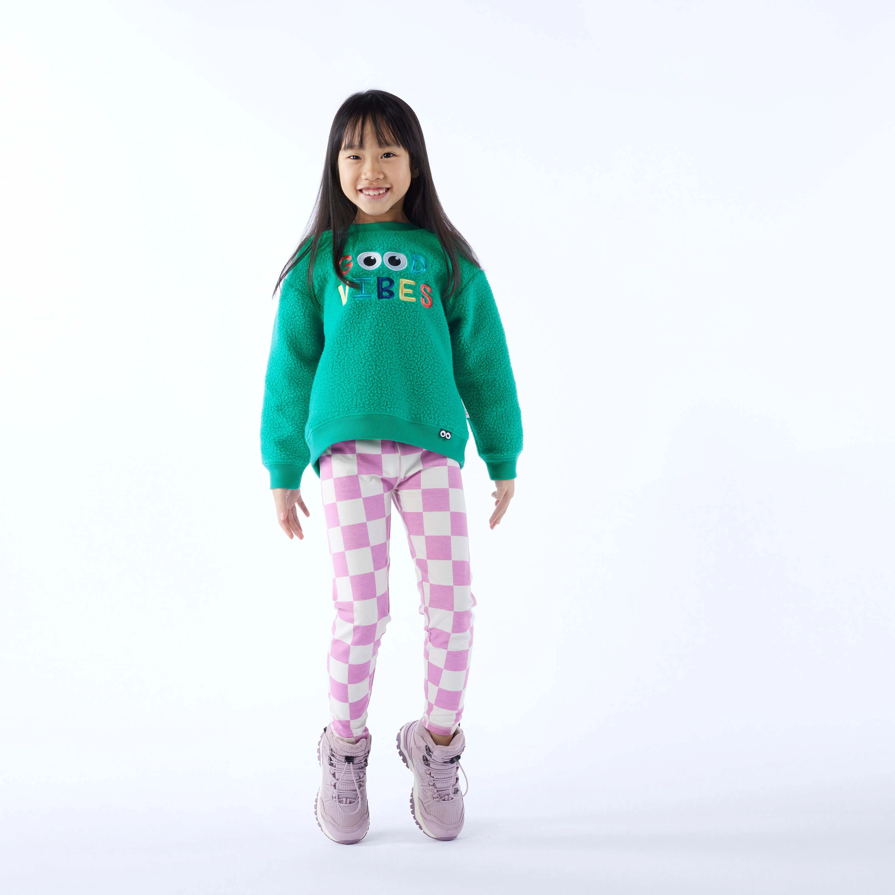 Swaledale Kids Shaun the Sheep Sherpa Sweat - Jungle Green - Image 2