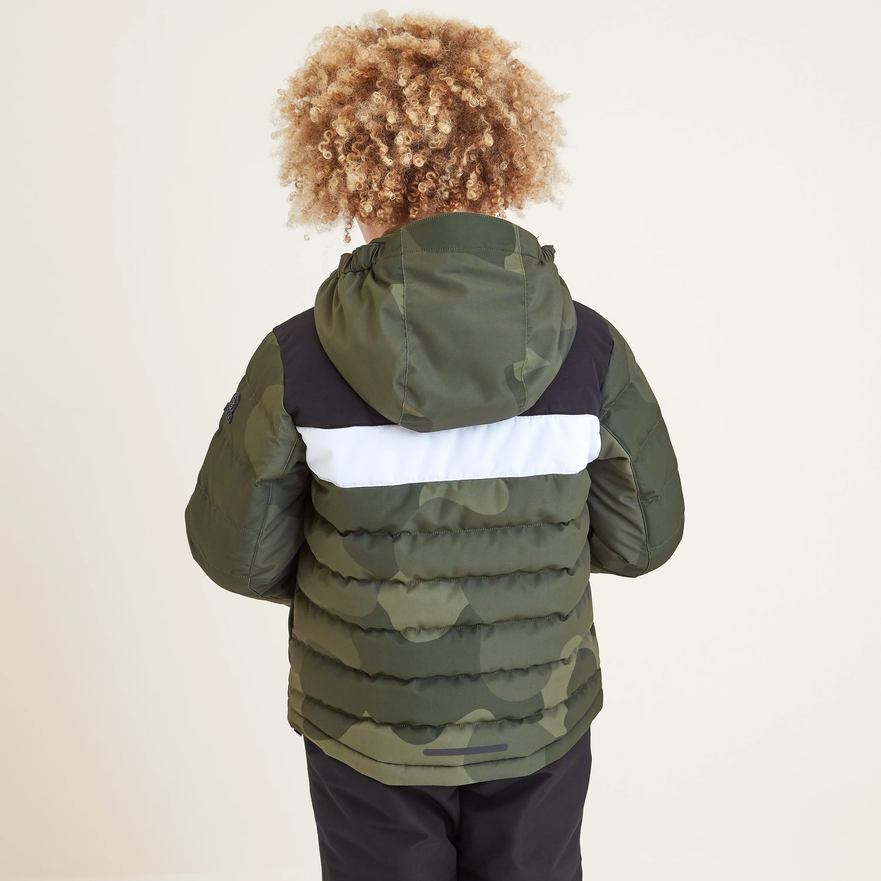 Swift Kids Ski Jacket - Khaki Pixel Camo/Black - Image 4