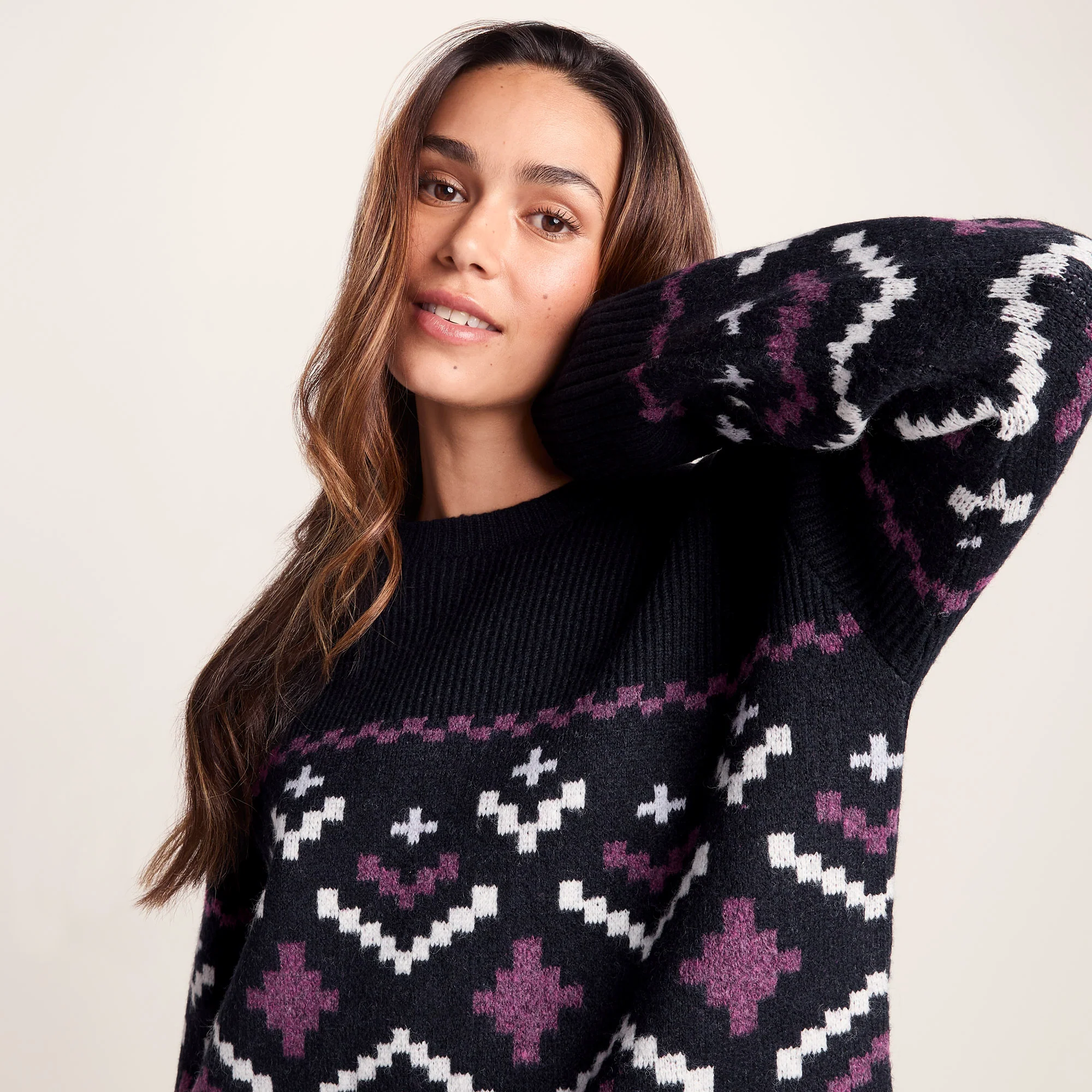 Tamara Womens Chunky Knitted Jumper - Dark Indigo - Image 5