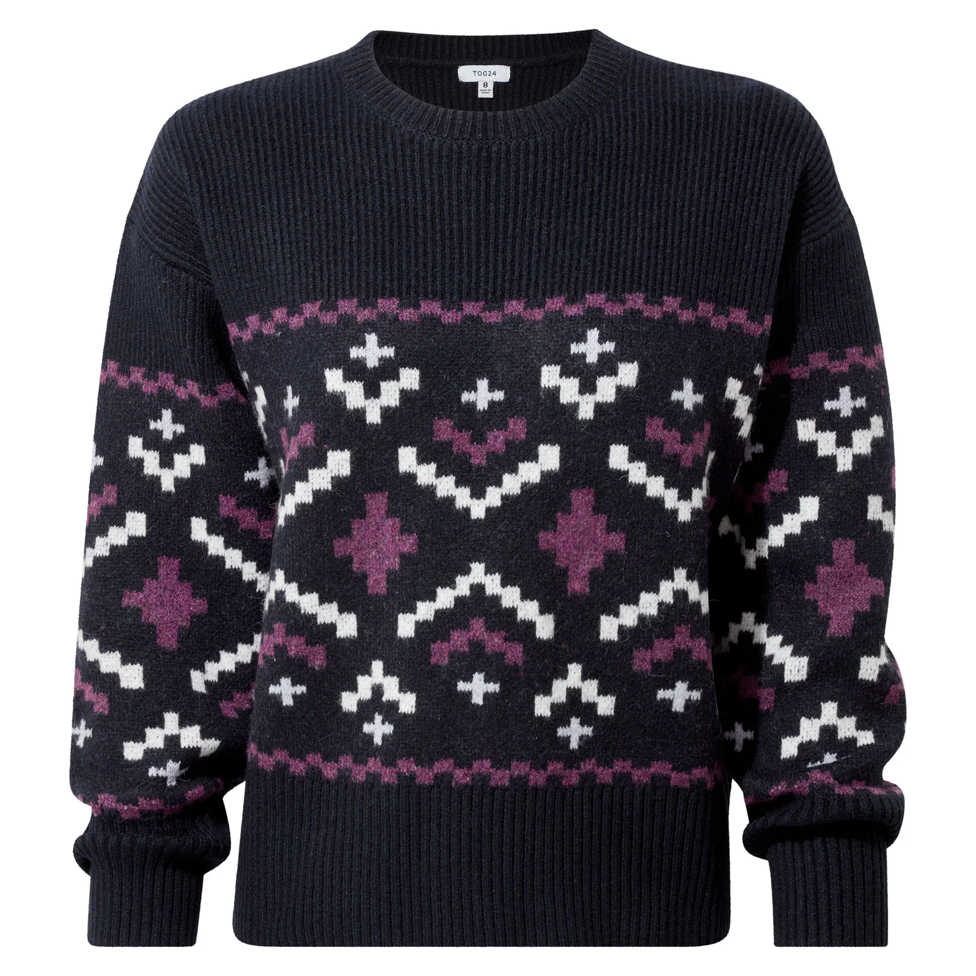 Tamara Womens Chunky Knitted Jumper - Dark Indigo - Image 9