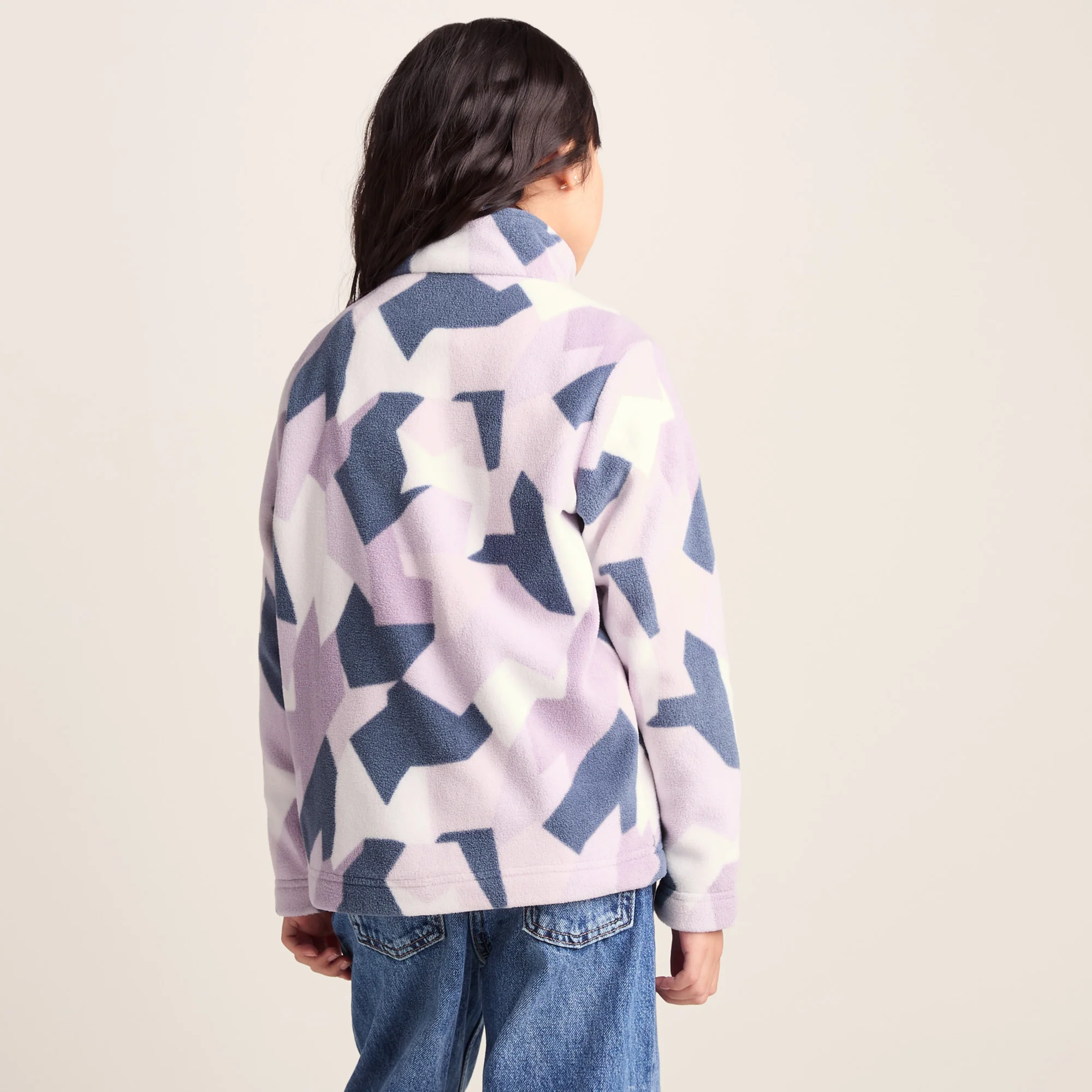 Toffolo Kids Zipneck Fleece - Abstract Mountain Print - Image 3