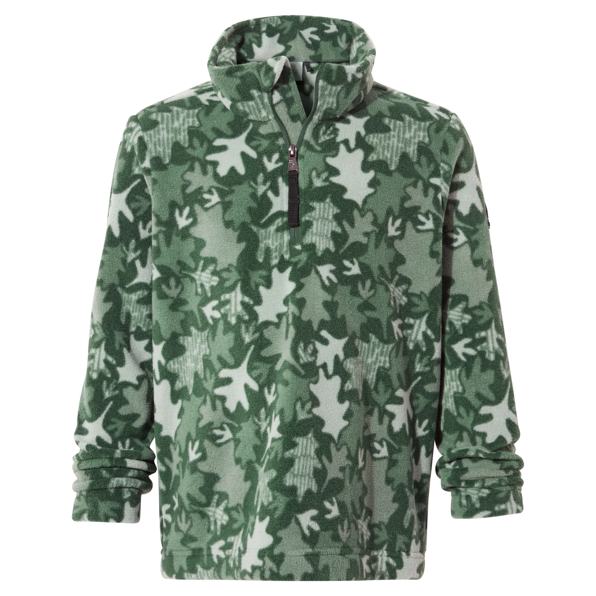 Toffolo Kids Zipneck Fleece - Oak Leaf Print - Image 7