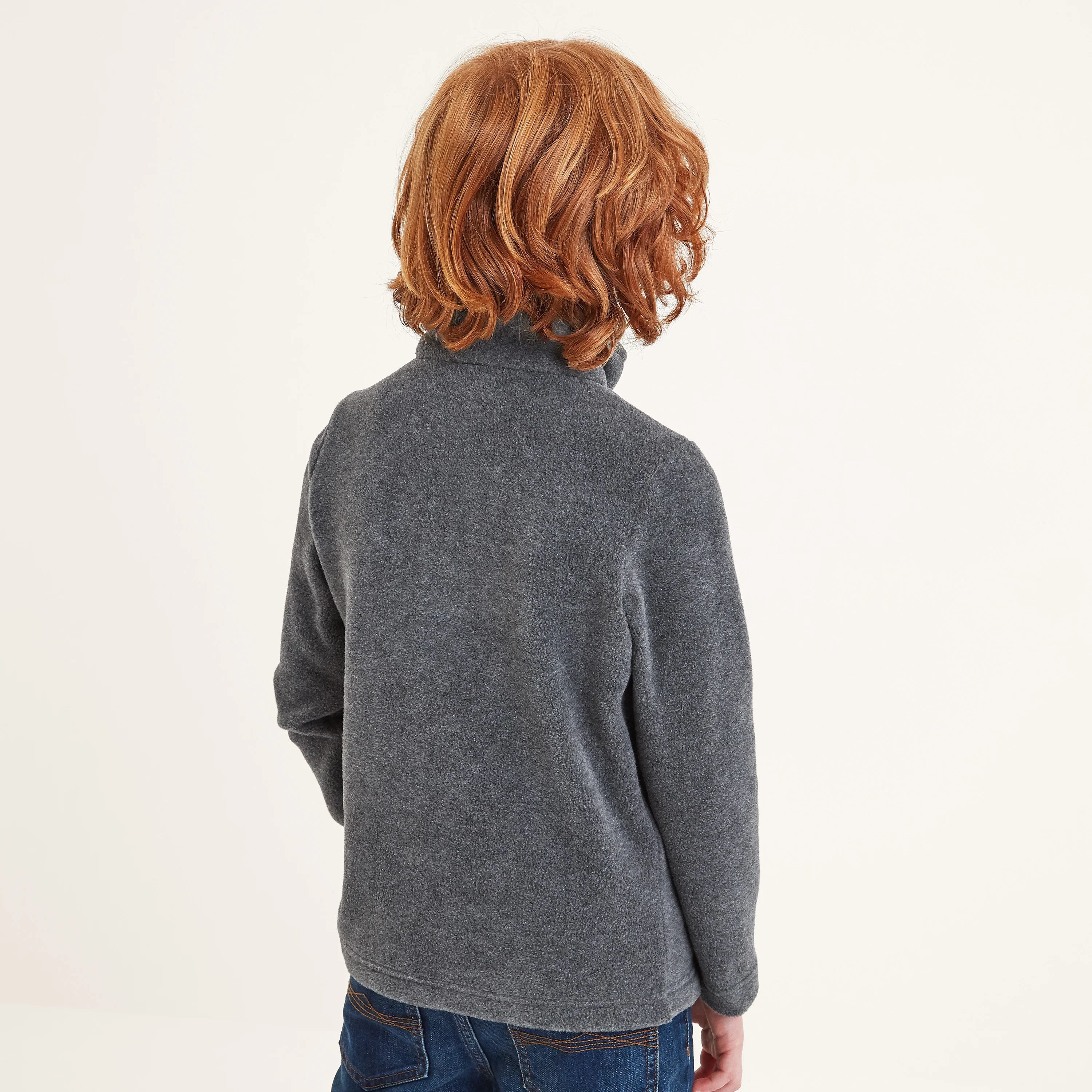 Toffolo Kids Zipneck Fleece - Grey Marl - Image 4