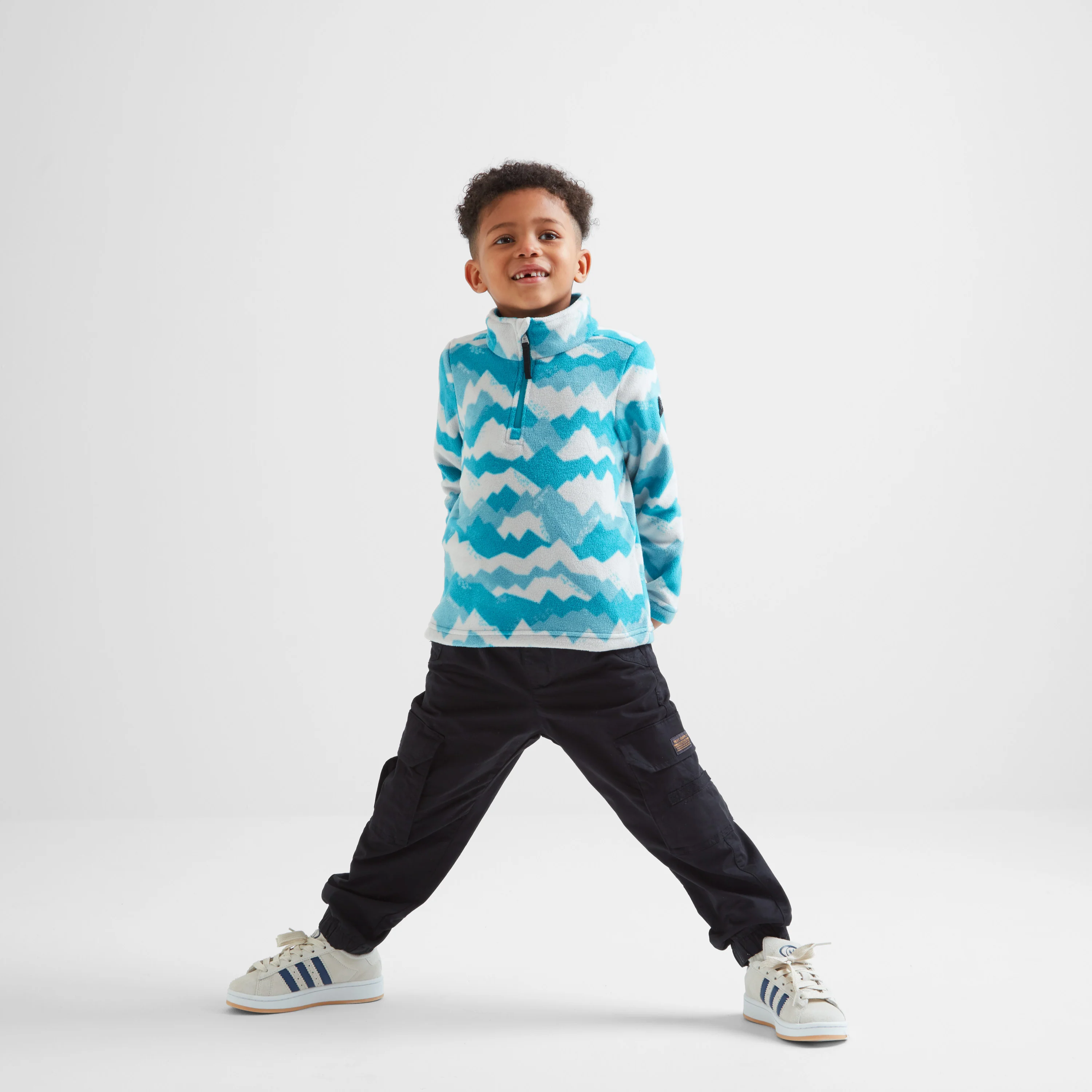 Toffolo Kids Zipneck Fleece - Mosaic Mountain Print