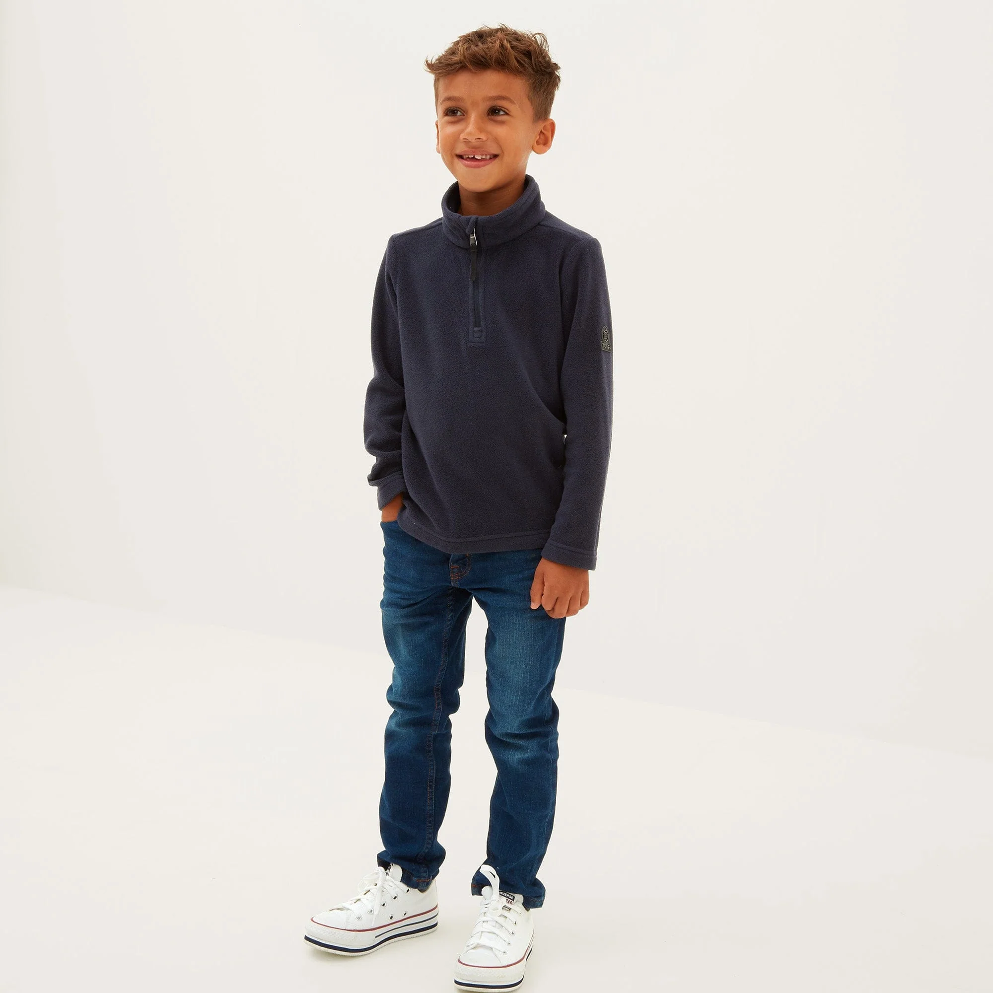 Toffolo Kids Zipneck Fleece - Navy - Image 3