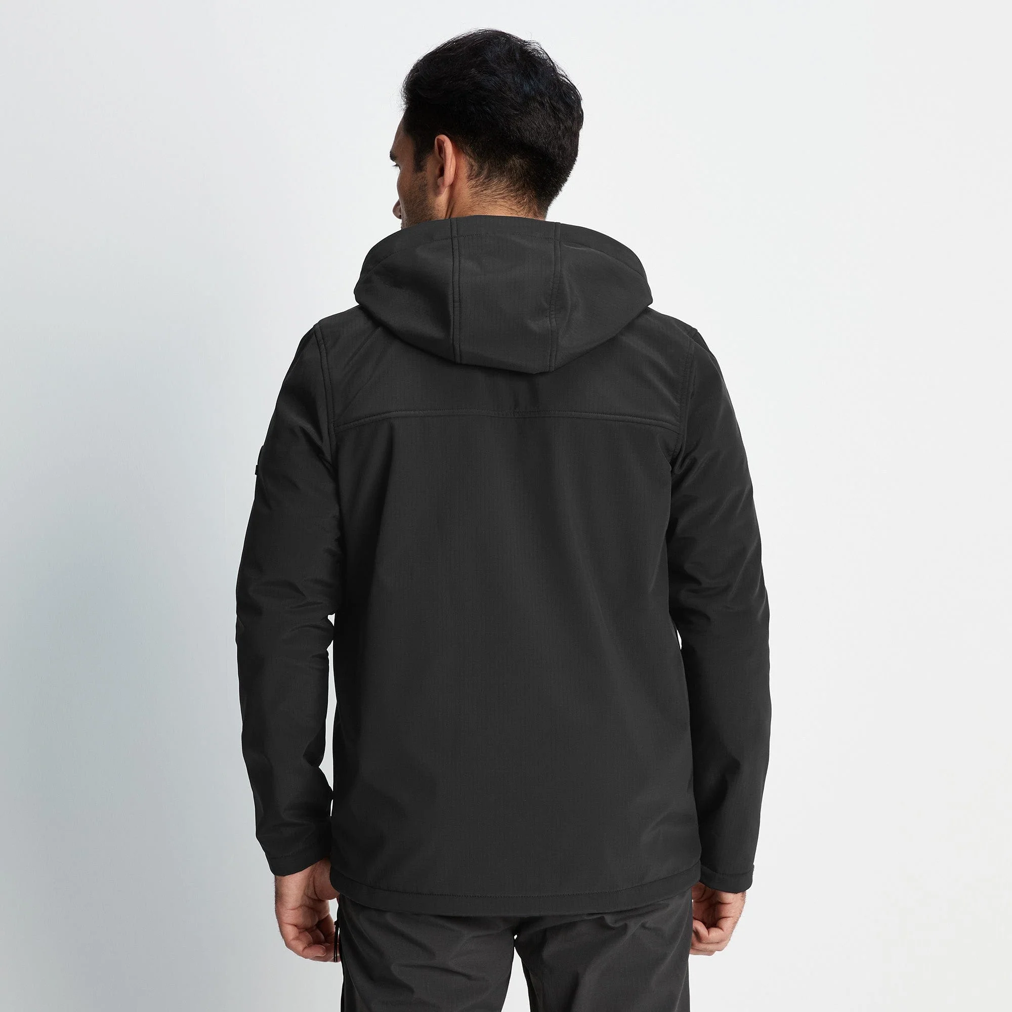 Truro Mens Hooded Softshell Jacket - Black - Image 6