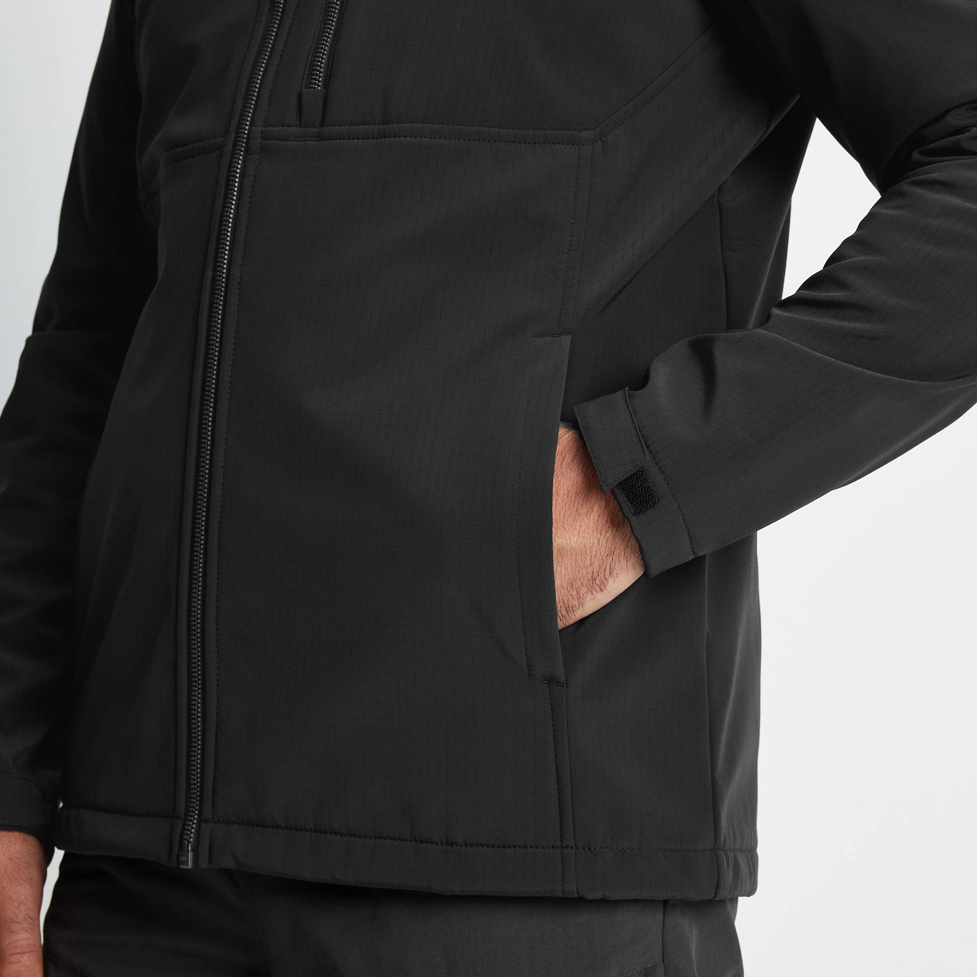 Truro Mens Hooded Softshell Jacket - Black - Image 7