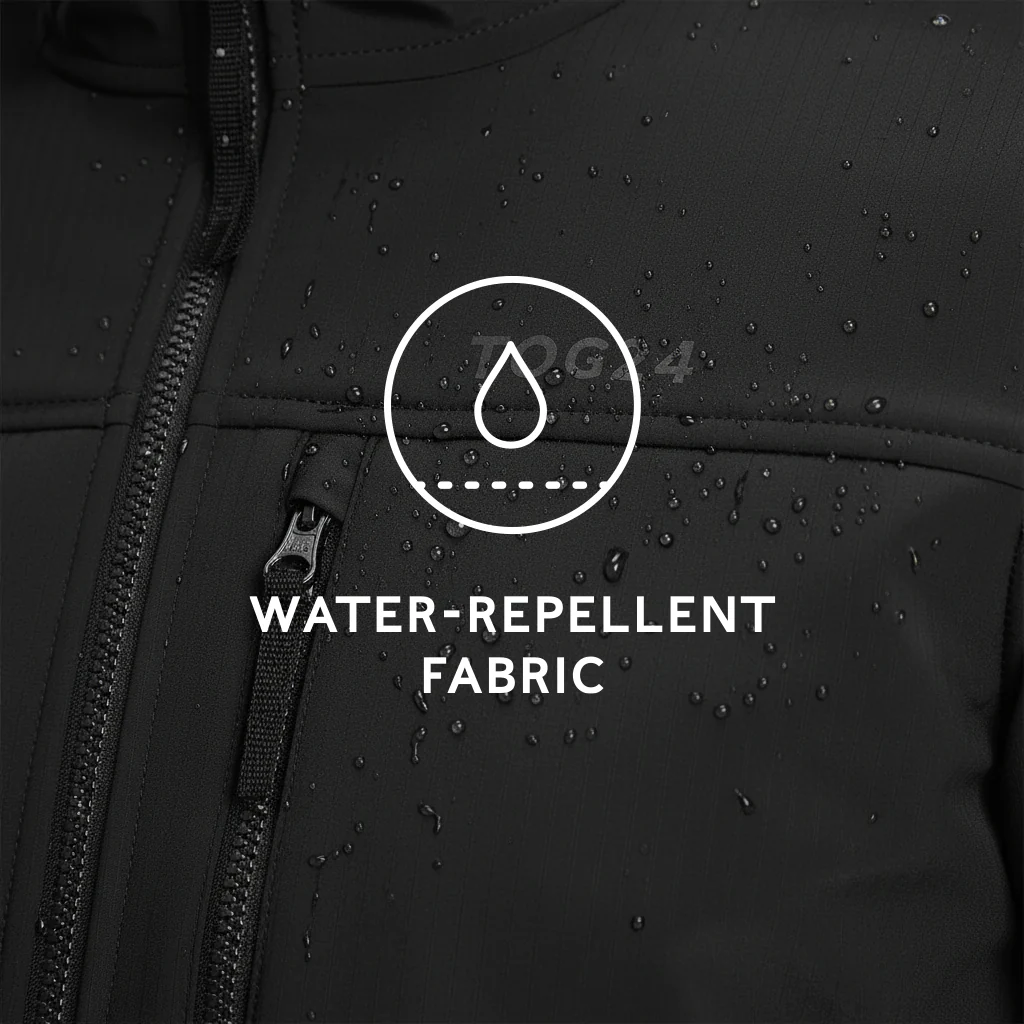 Truro Mens Hooded Softshell Jacket - Black - Image 8