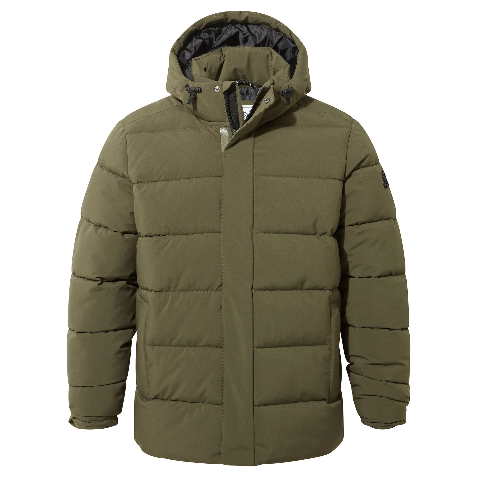 Tunnard Mens Short Shower Resistant Insulated Jacket - Khaki - Image 12