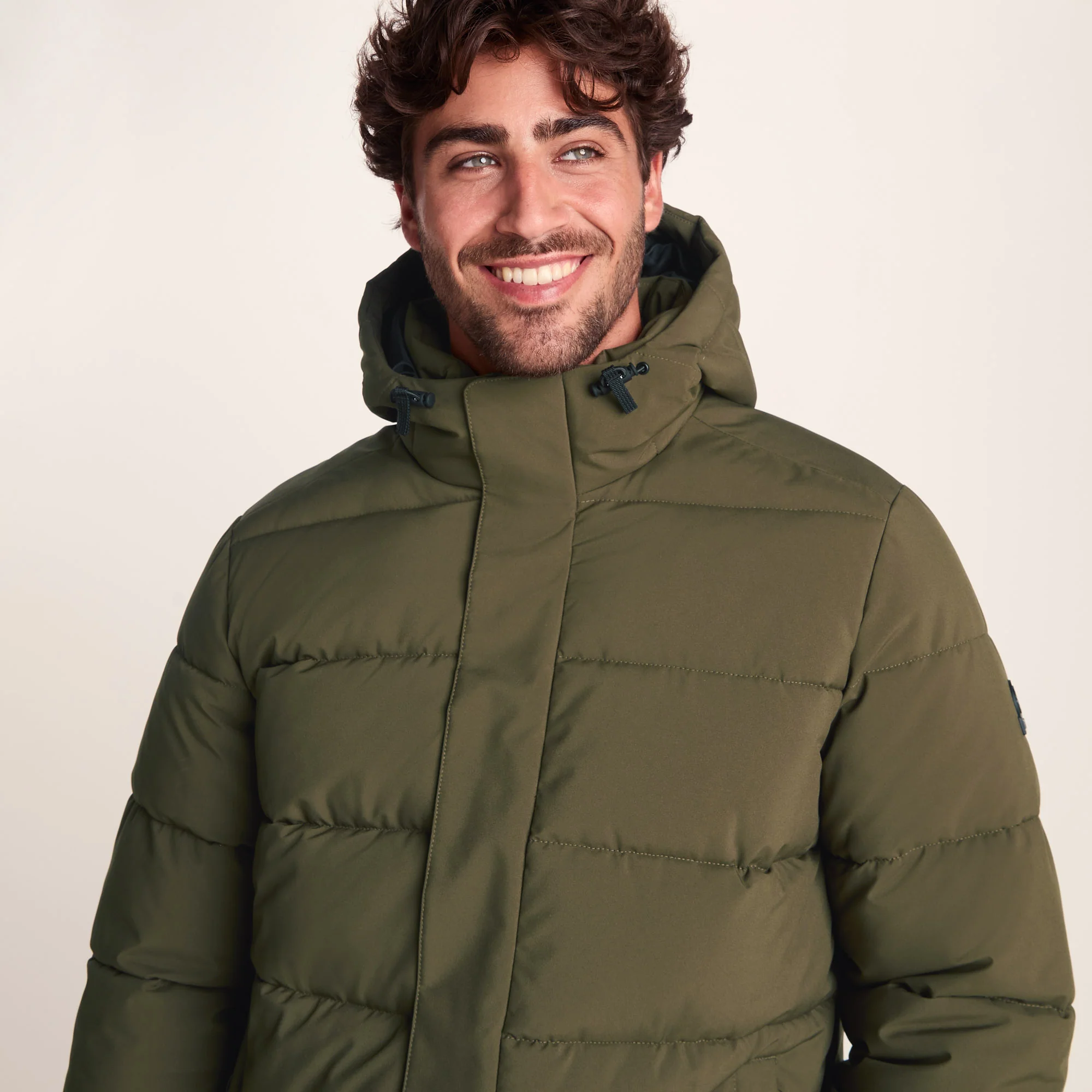 Tunnard Mens Short Shower Resistant Insulated Jacket - Khaki - Image 8